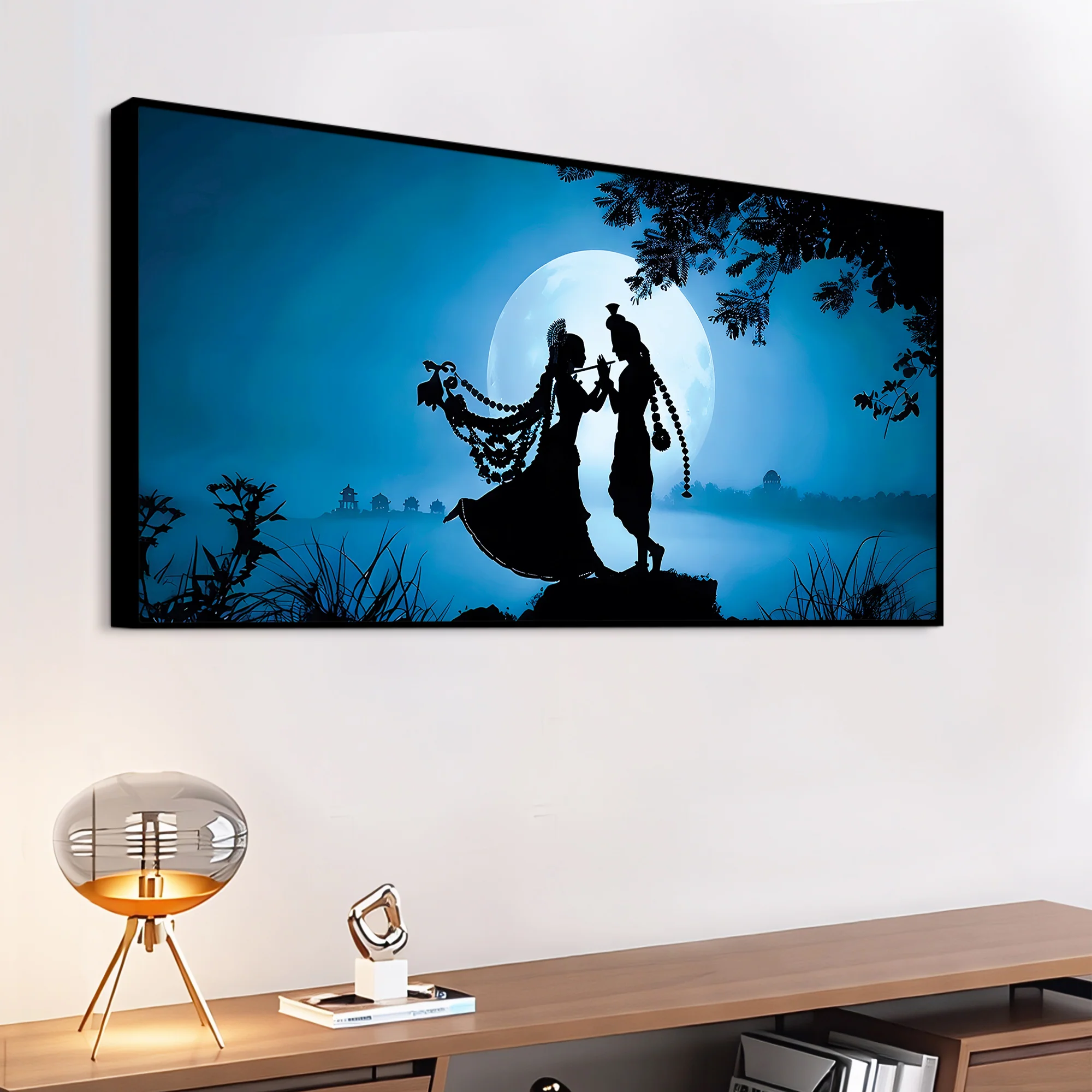 Radha Krishna Spiritual Canvas Painting for Home Decoration - Image 5