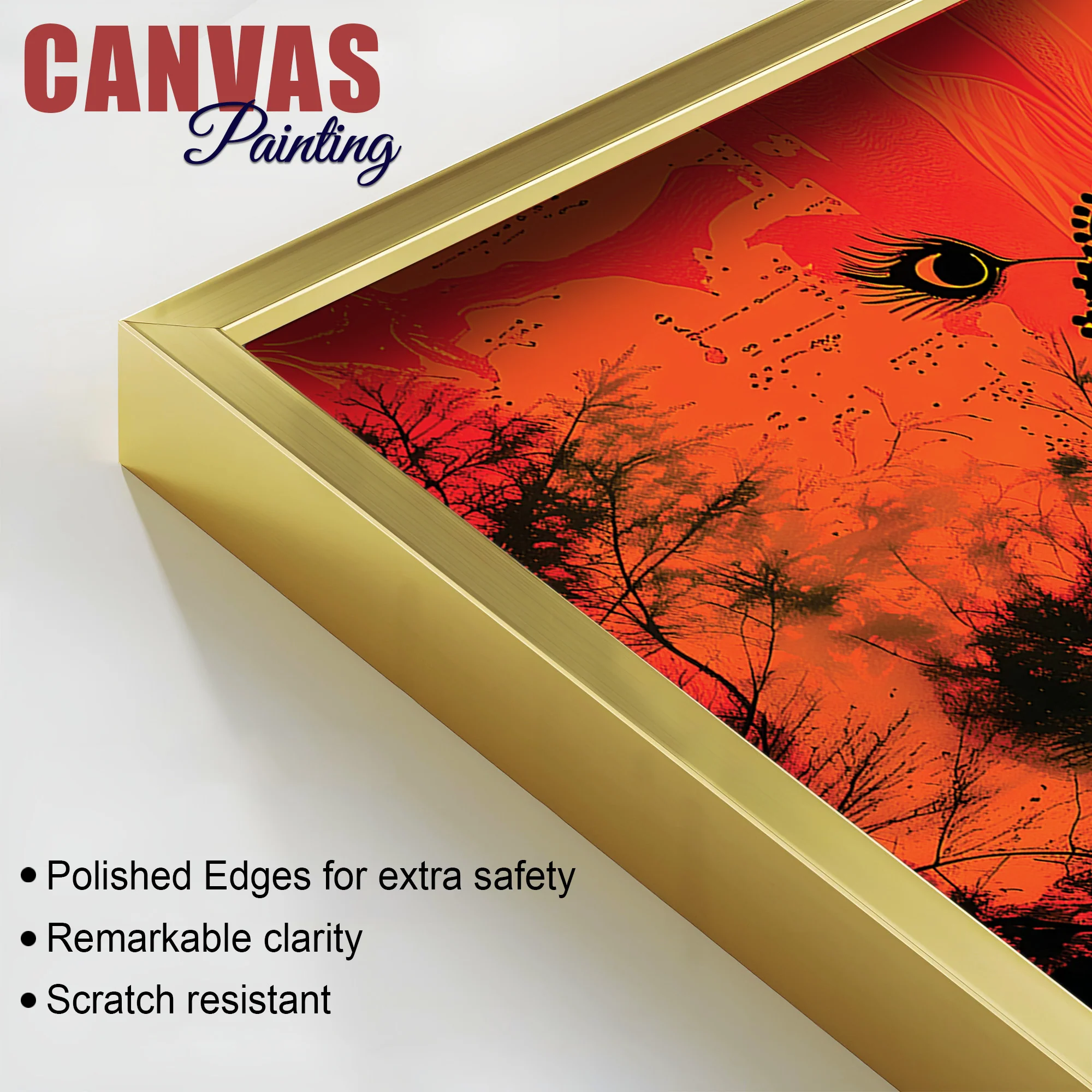 Radha Krishna Sunset Silhouette Devotional Painting - Image 6