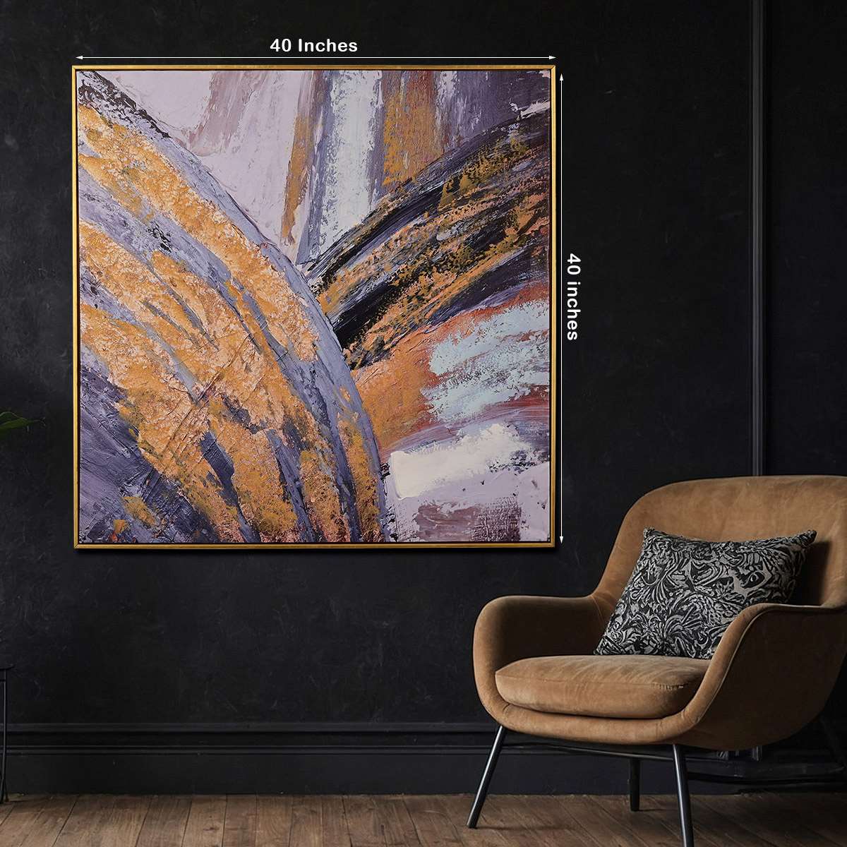 Radiance of Energy Hand Painted Wall Painting with Floating Frame - Image 3
