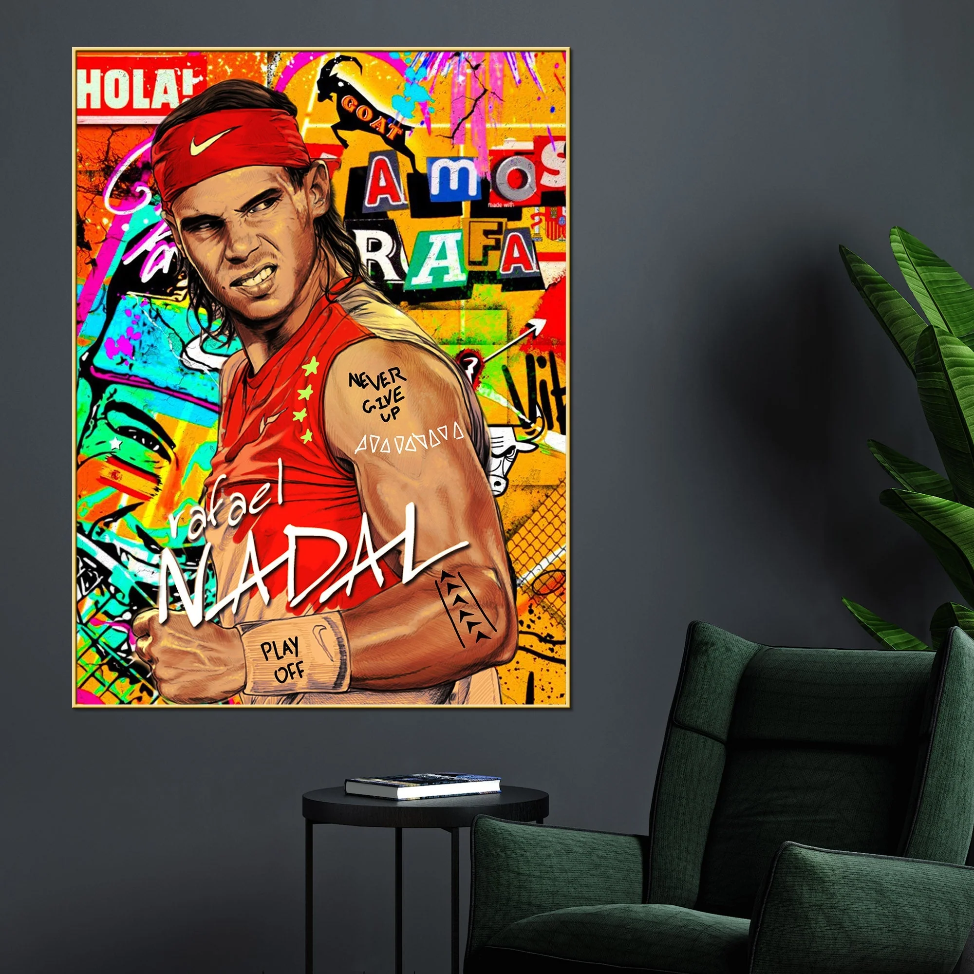 Rafael Nandal World's No.1 Cotton Canvas Wall Painting - Image 2