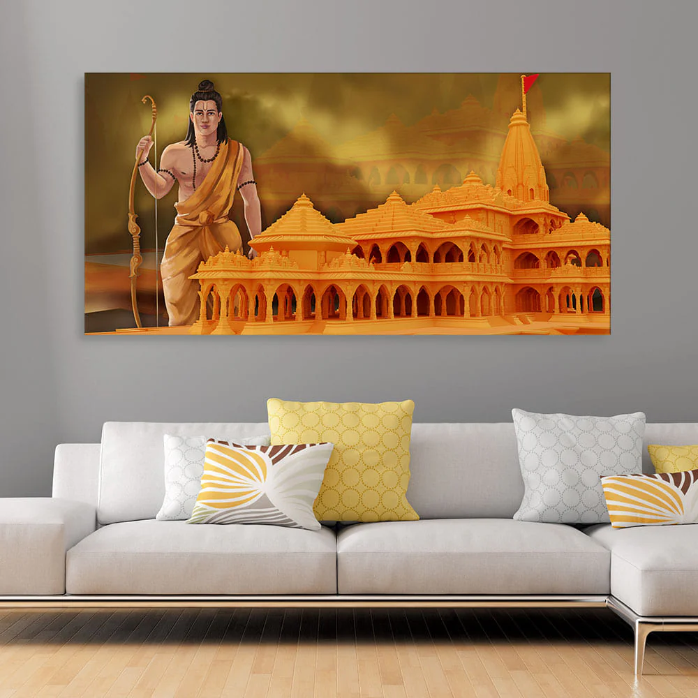 Ayodhya Shree Ram Mandir Premium Canvas Wall Painting - Image 2
