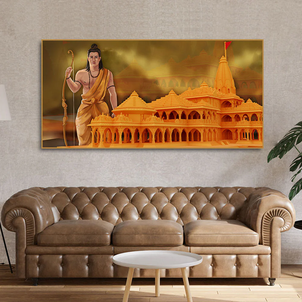 Ayodhya Shree Ram Mandir Premium Canvas Wall Painting - Image 3