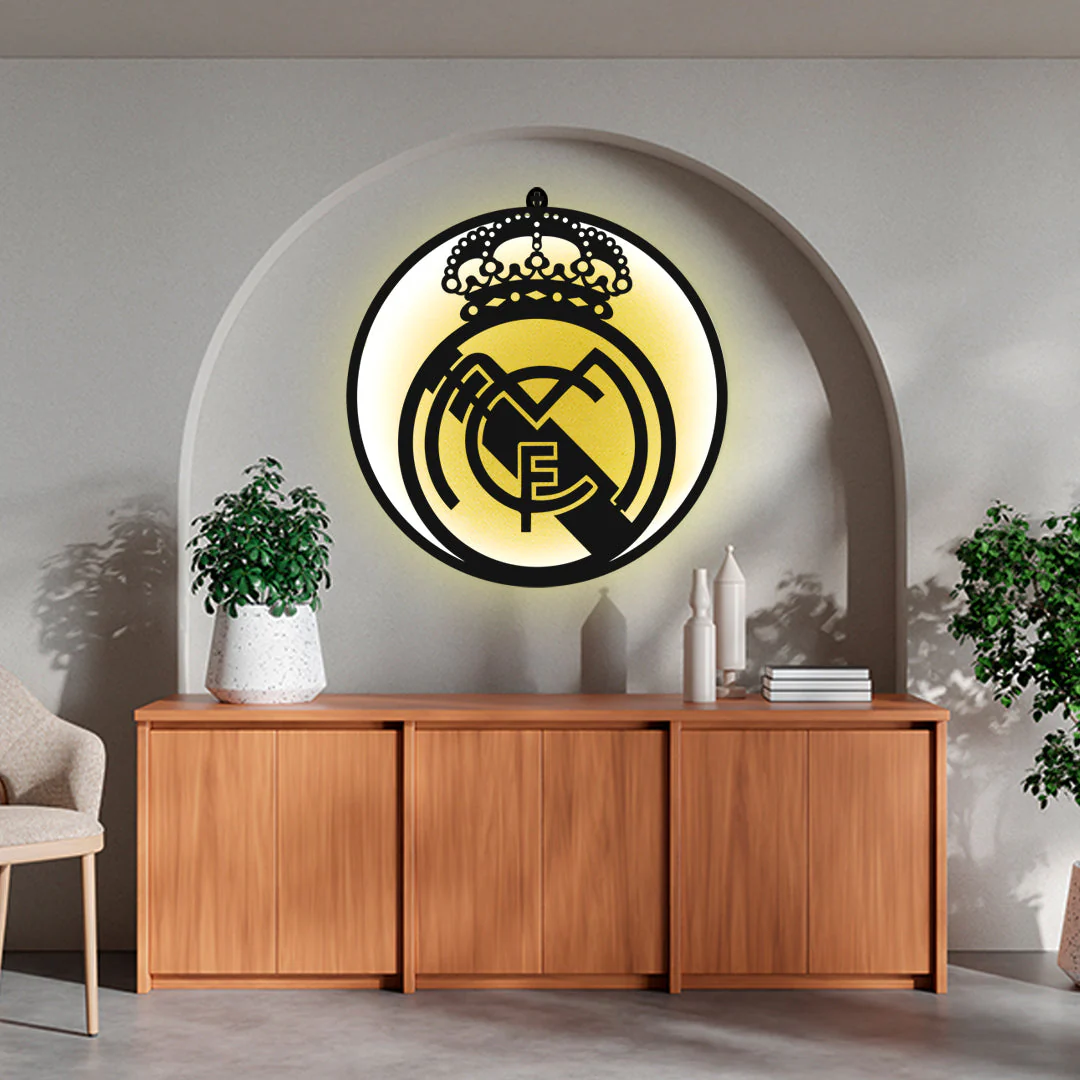 Real Madrid LED Wall Hanging Frame for Football Fan Wall Decor - Image 2