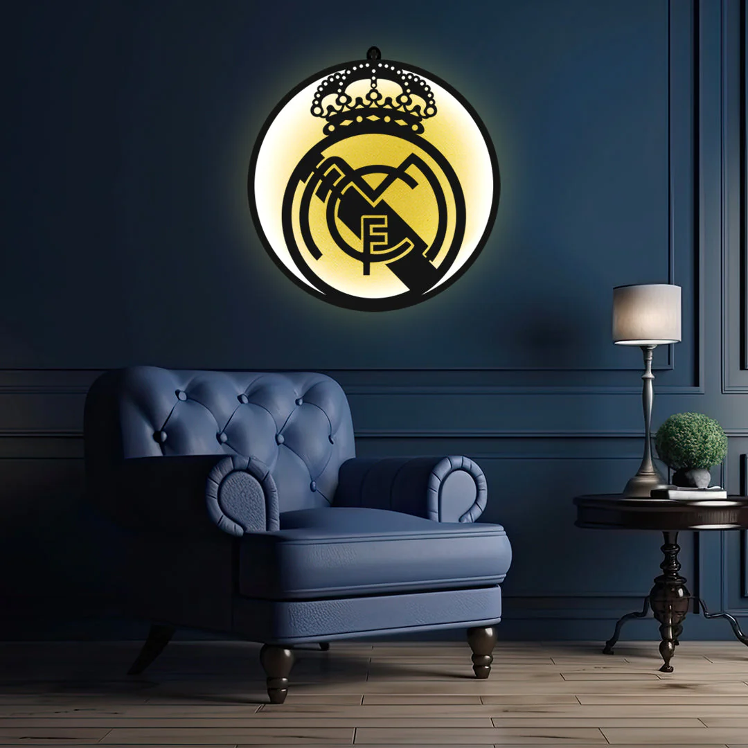 Real Madrid LED Wall Hanging Frame for Football Fan Wall Decor - Image 3