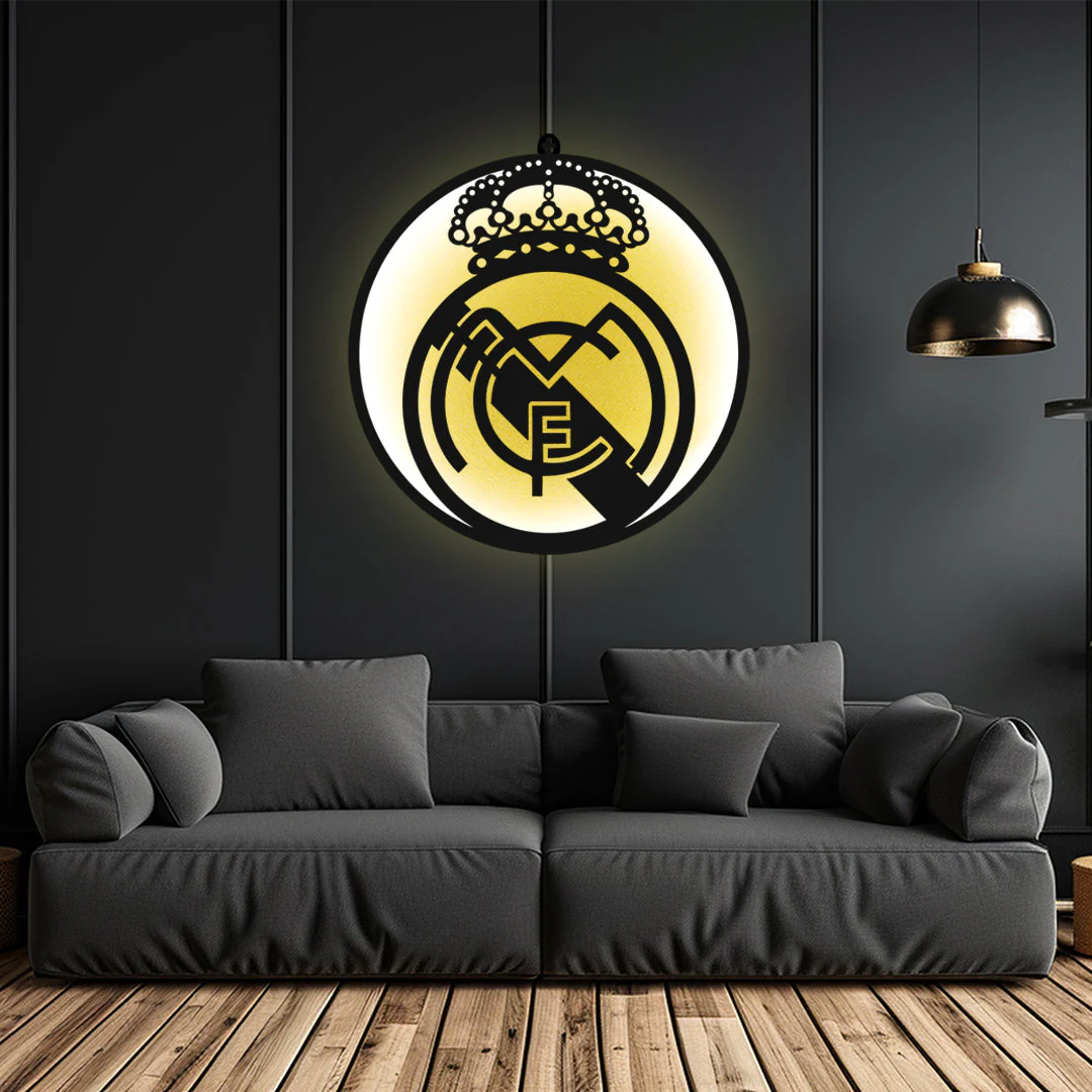 Real Madrid LED Wall Hanging Frame for Football Fan Wall Decor - Image 4