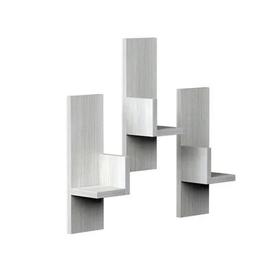 Decorative White Ledges Set of 3 Rectangular Wall Shelves - Image 4