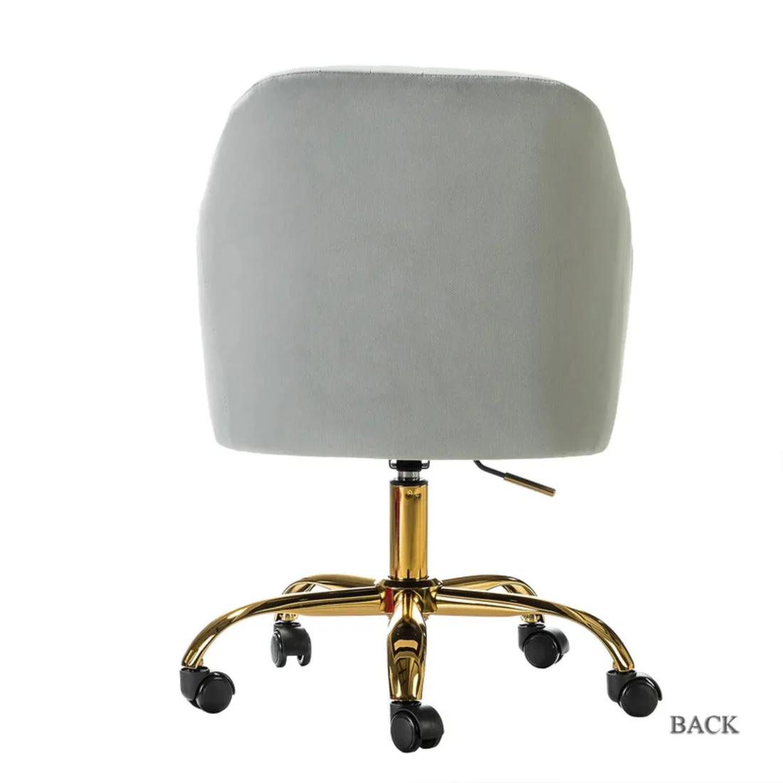 Refined White Tufted Velvet Comfy Armchair with Golden Legs - Image 6