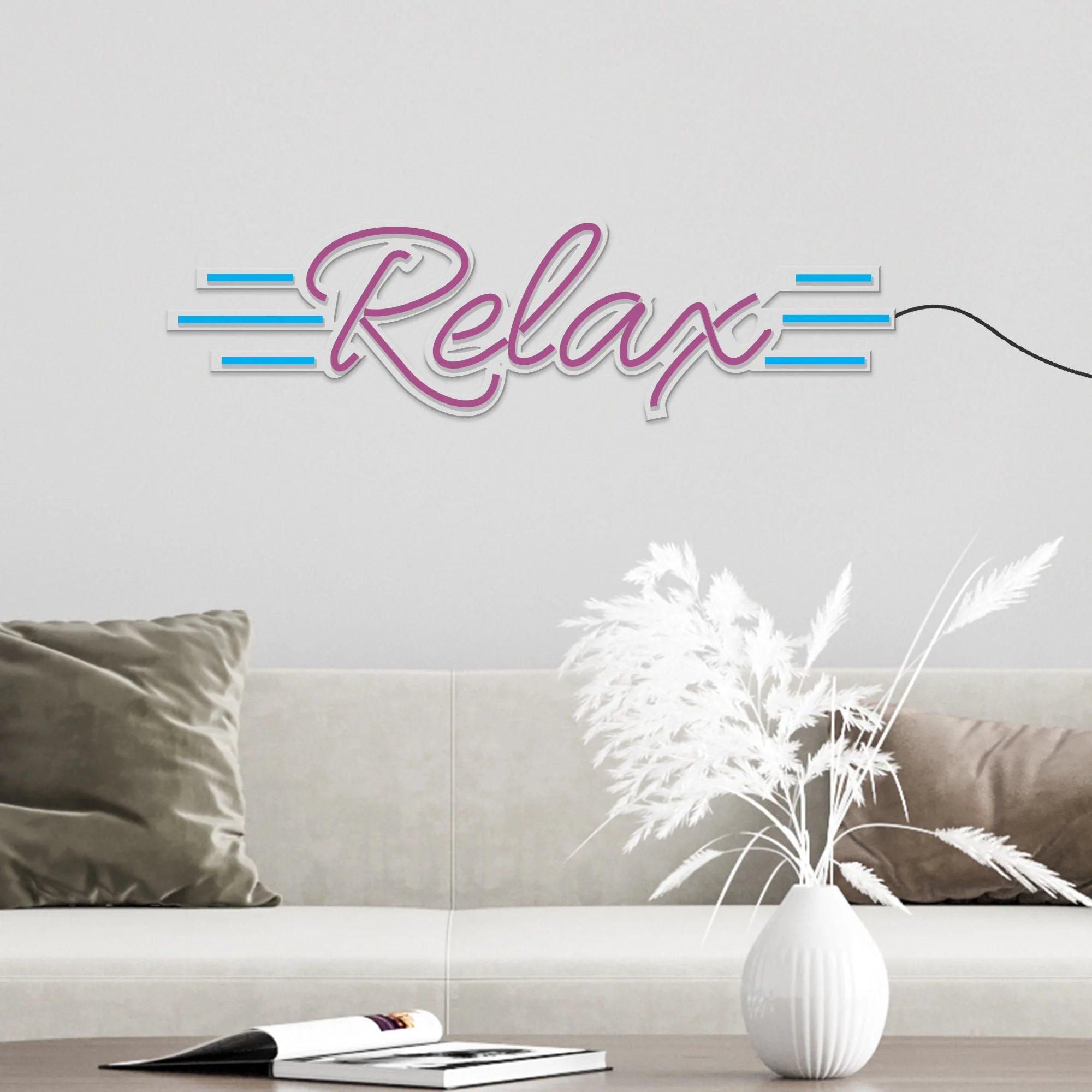Relax Text Neon Sign LED Light - Image 2