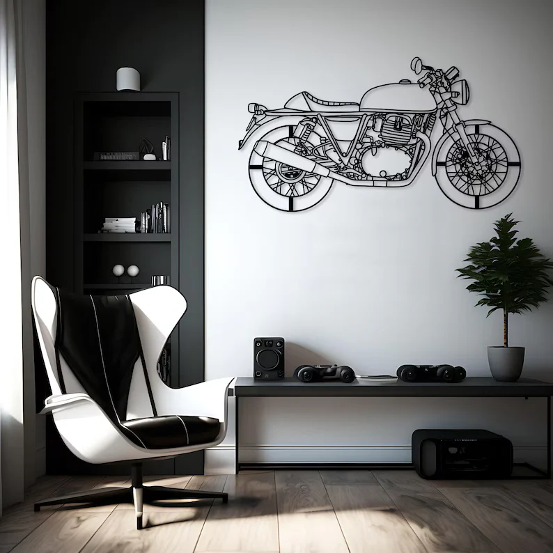 Retro Motorcycle Wall Art | Bike Wall Decor for Home
