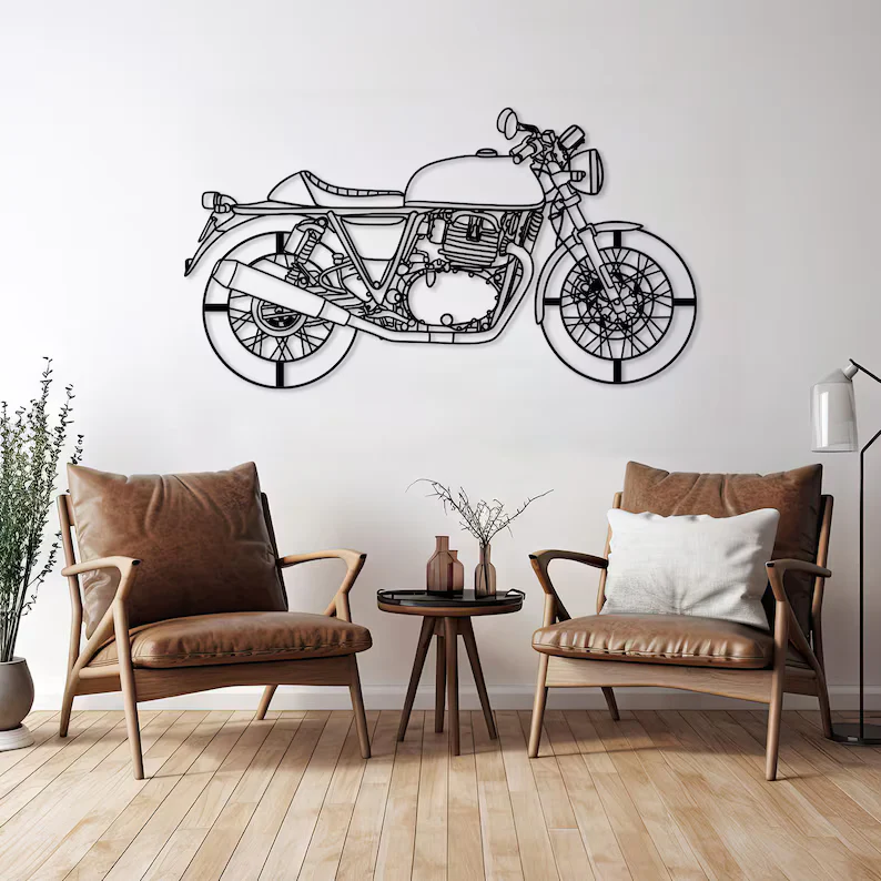 Retro Motorcycle Wall Art | Bike Wall Decor for Home - Image 3