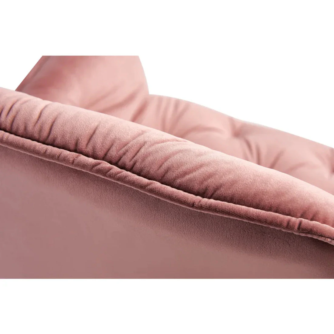 Rich Blush Pink Comfy Padded Tufted Premium Velvet Lounge Chair - Image 3