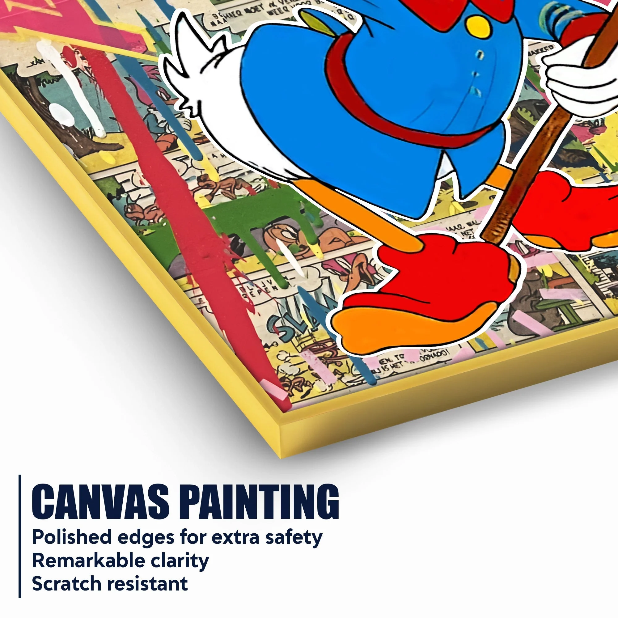 Richie Donald Duck Cotton Canvas Wall Painting - Image 4