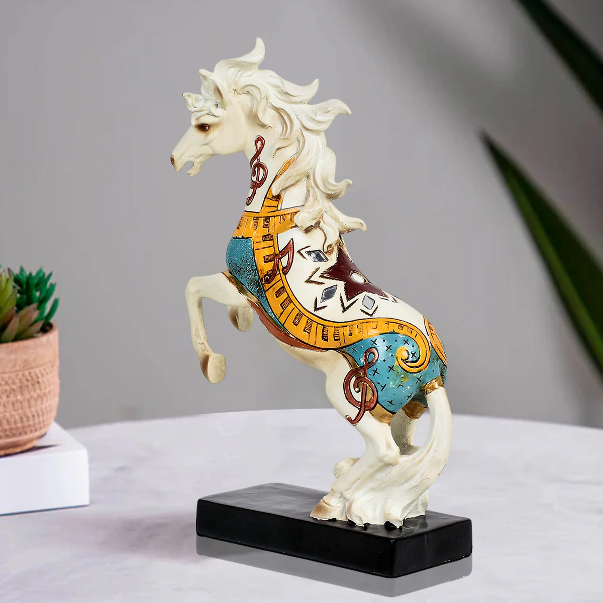 Roaring Horse Statue Decorative Table Decor Showpiece - Image 3
