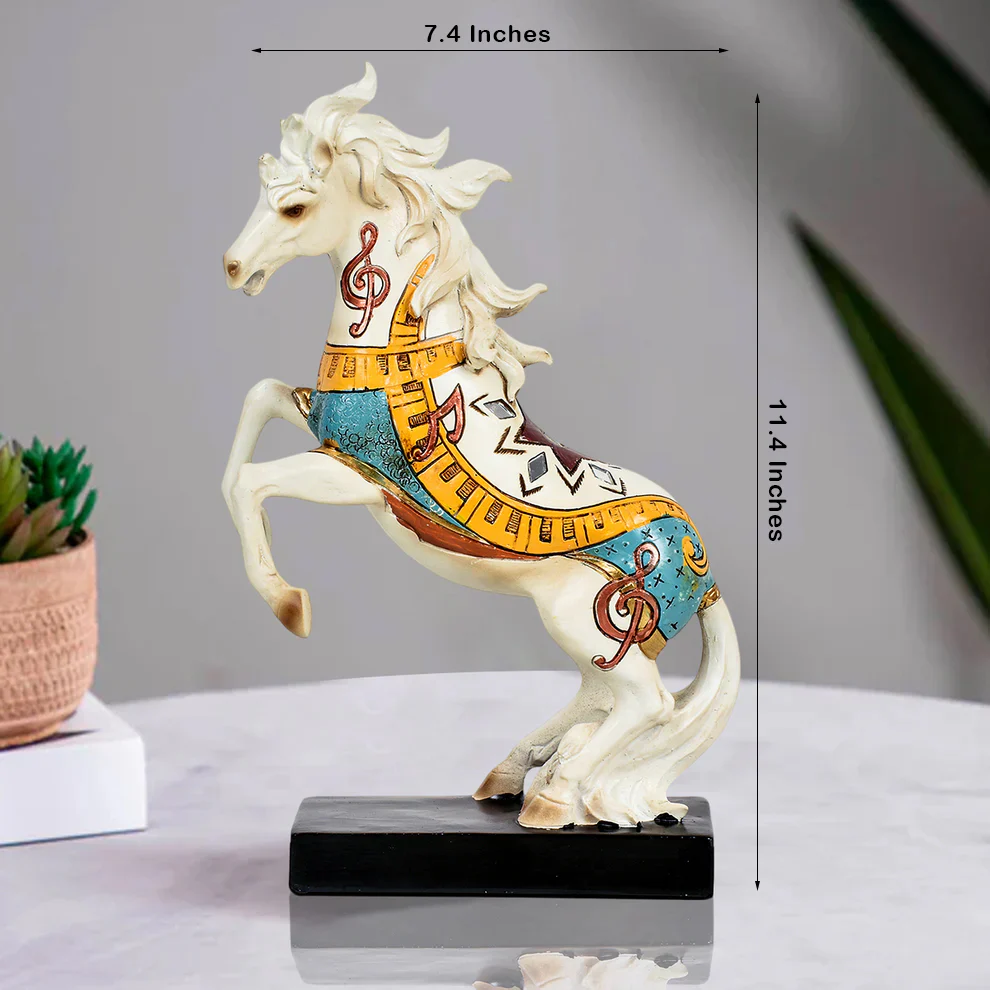 Roaring Horse Statue Decorative Table Decor Showpiece - Image 5
