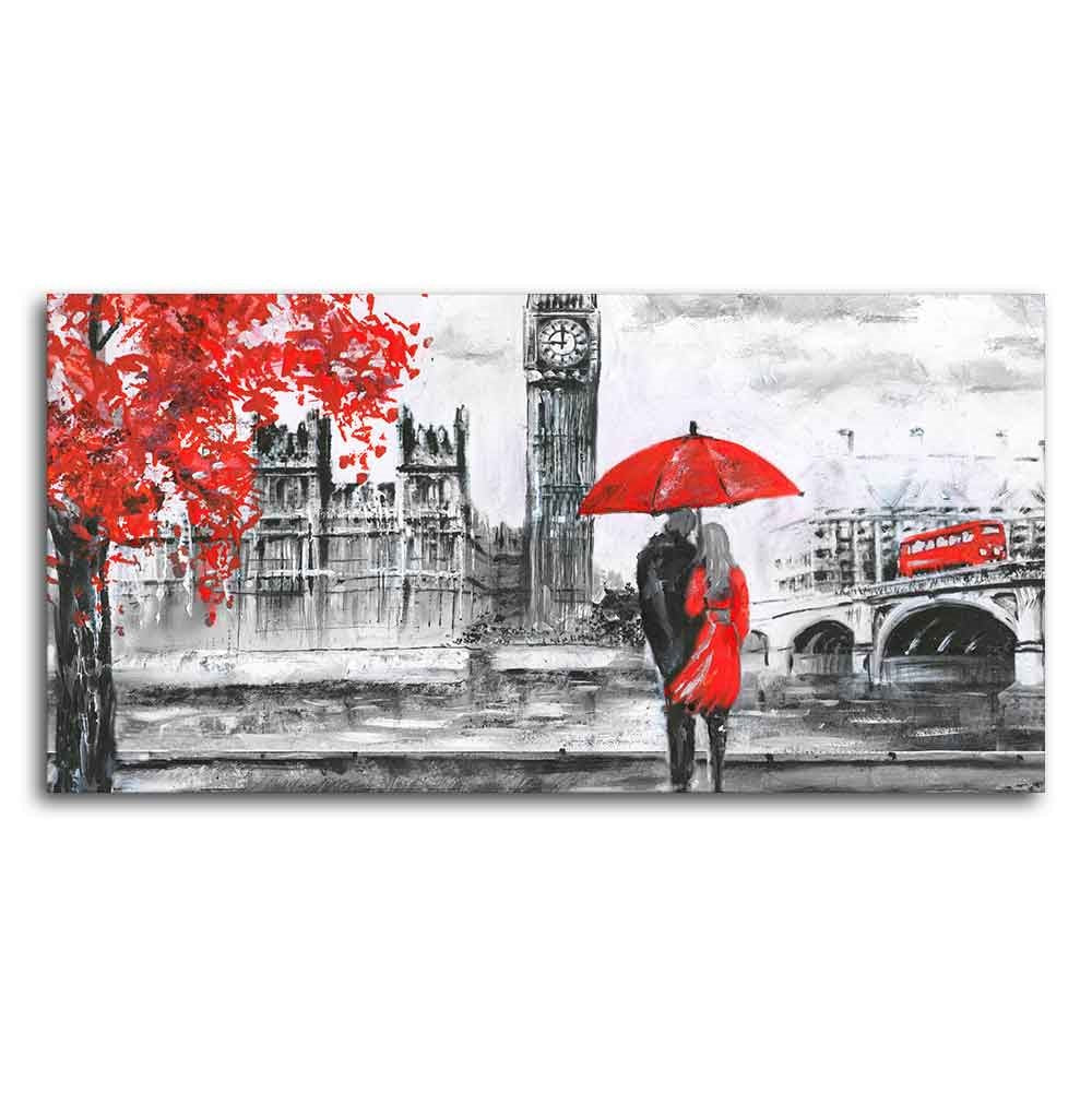 Beautiful Scenery of Couple Dating Canvas Wall Painting - Image 5