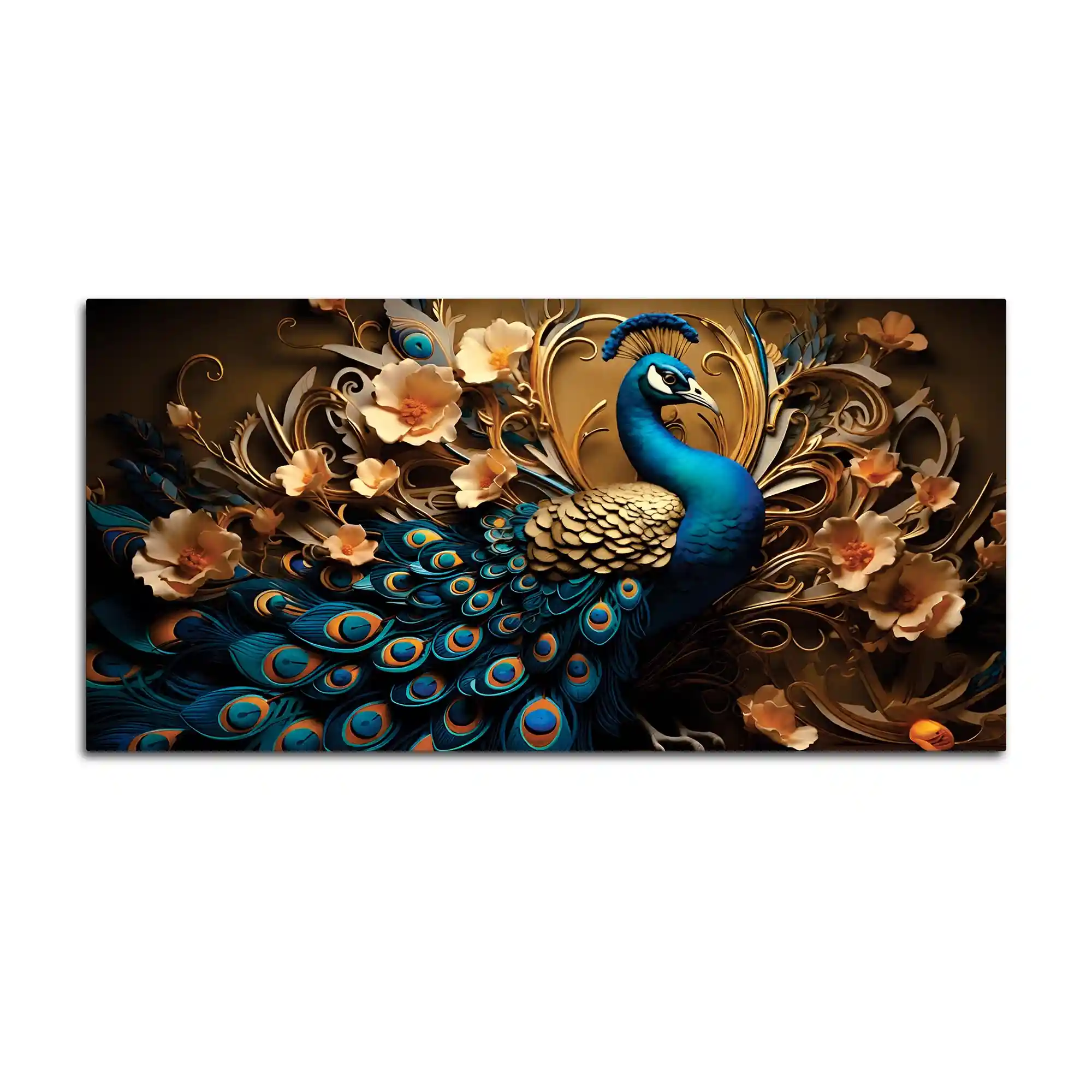 Royal Bird Peacock Premium Canvas Wall Painting for Home & Office Spaces - Image 4