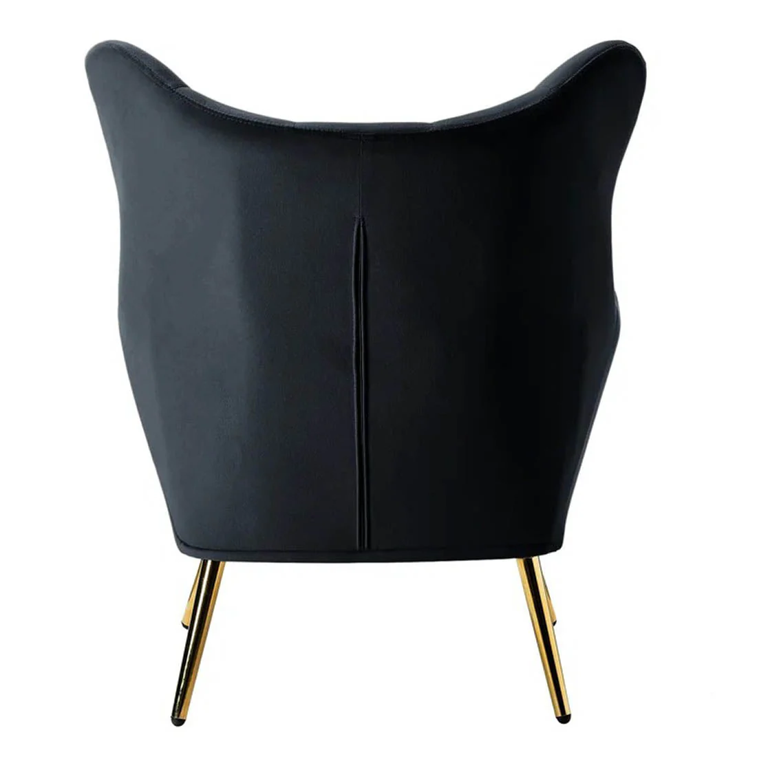 Royal Black Comfortable Tufted Velvet Sofa Lounge Chair - Image 8