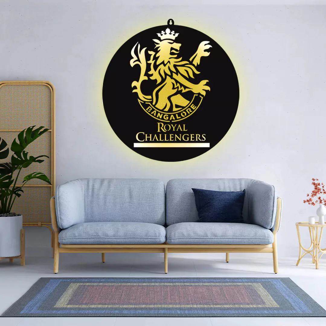 Royal Challengers Bangalore LED Wall Hanging for Cricket Wall Decor - Image 2