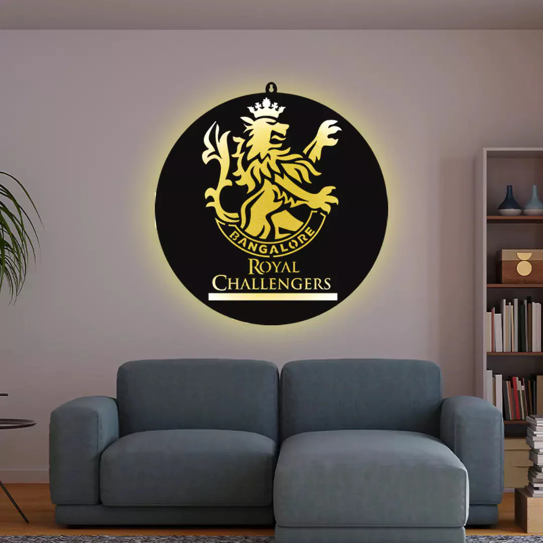 Royal Challengers Bangalore LED Wall Hanging for Cricket Wall Decor - Image 3