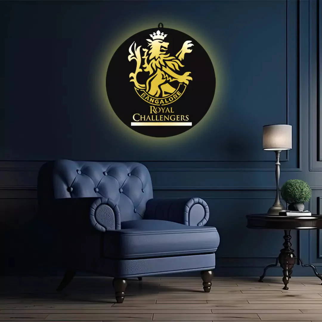 Royal Challengers Bangalore LED Wall Hanging for Cricket Wall Decor - Image 5