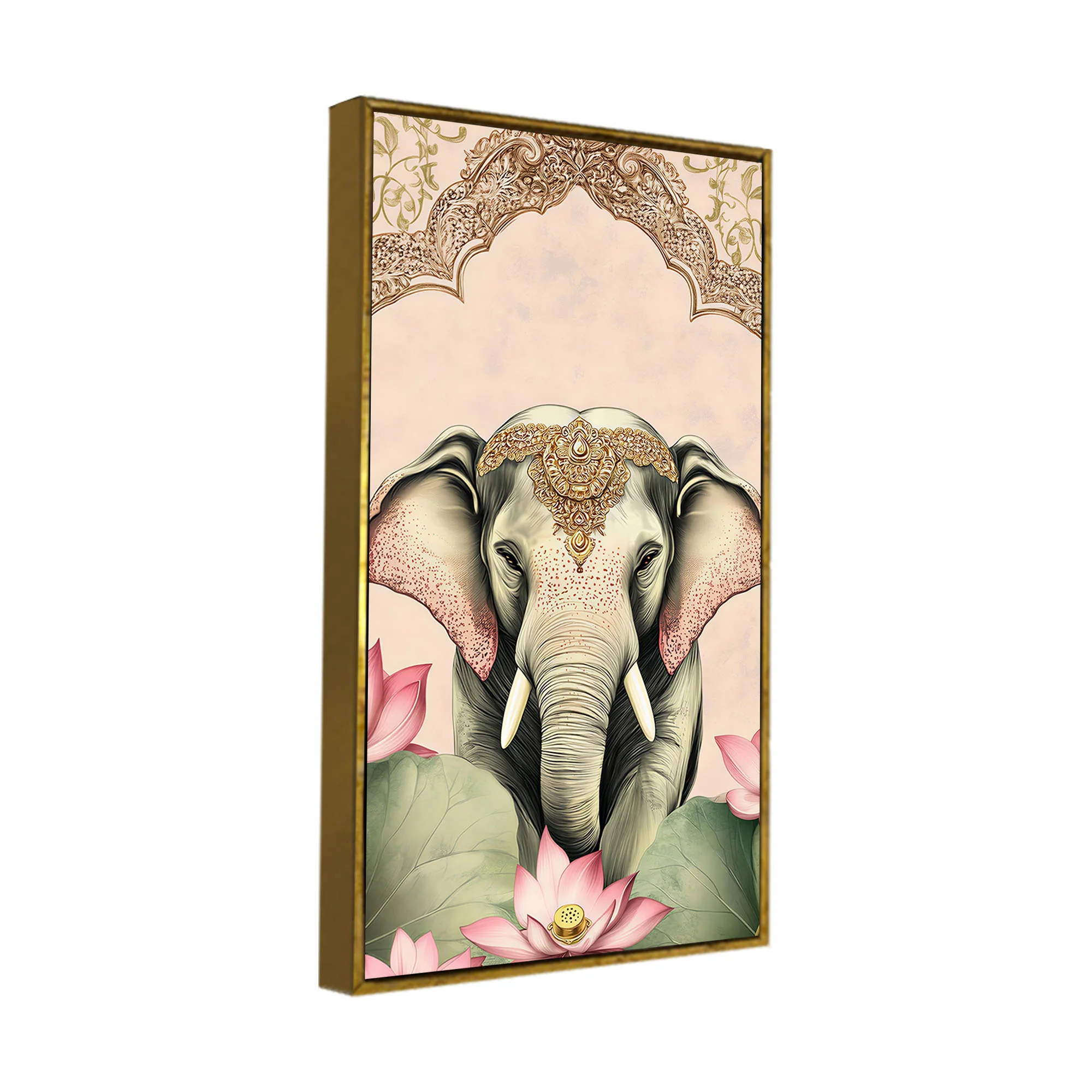 Royal Elephant Canvas Painting | Elegant Indian Wall Art for Living Room Decor - Image 6