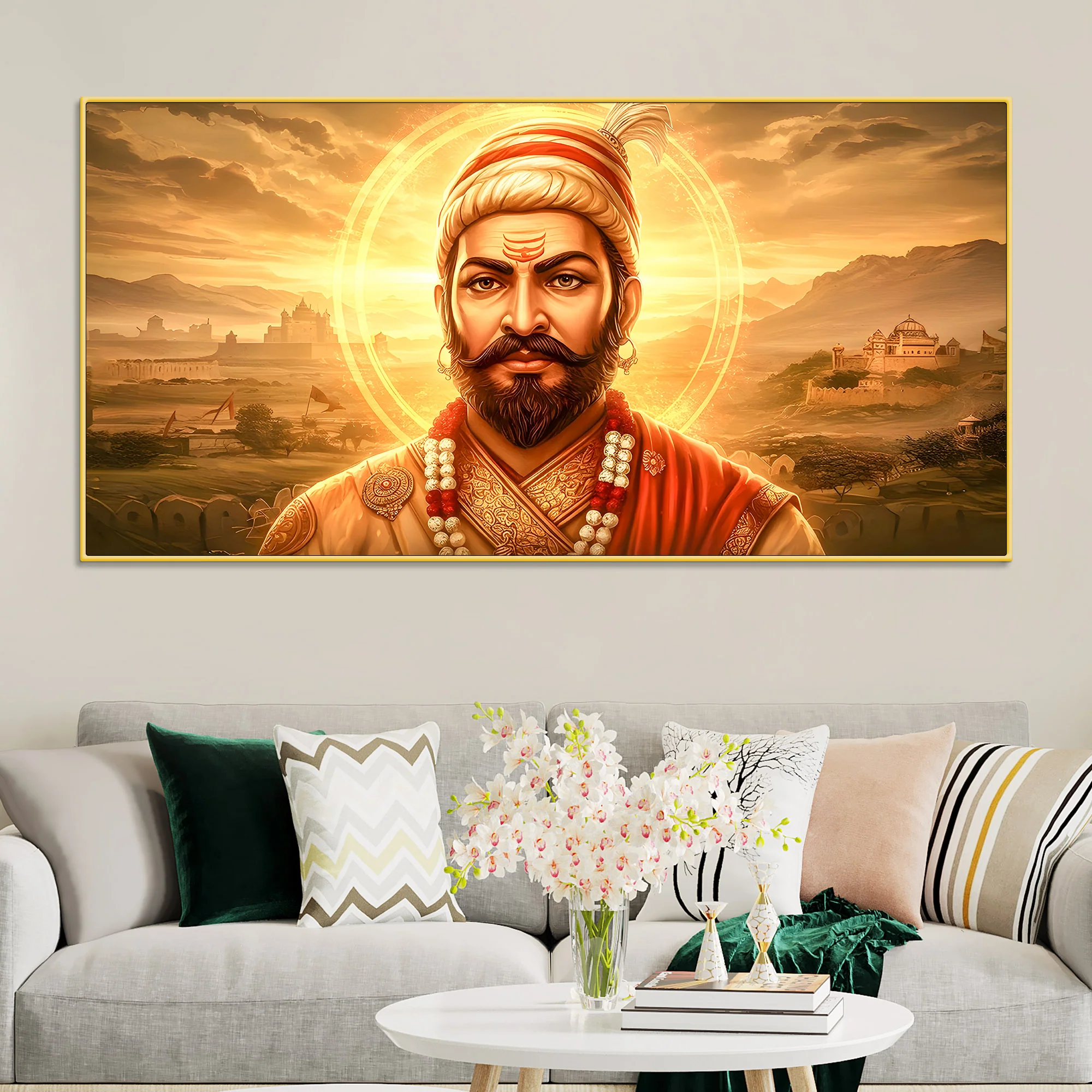 Royal Indian Chhatrapati Shivaji Maharaj Wall Art Painting - Image 2