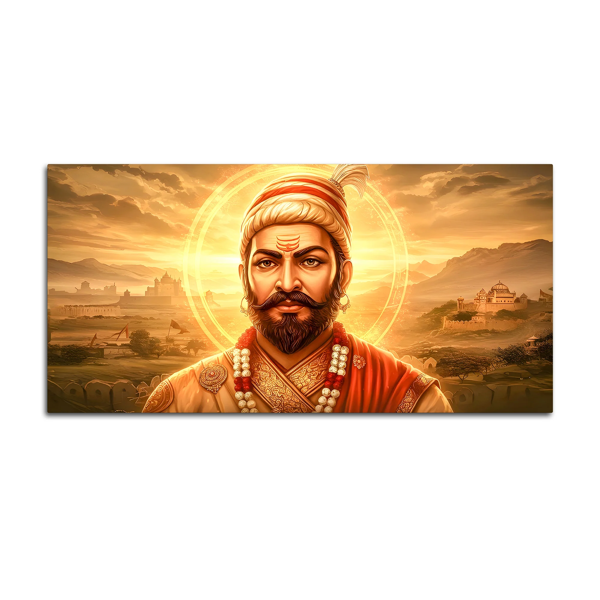 Royal Indian Chhatrapati Shivaji Maharaj Wall Art Painting - Image 4