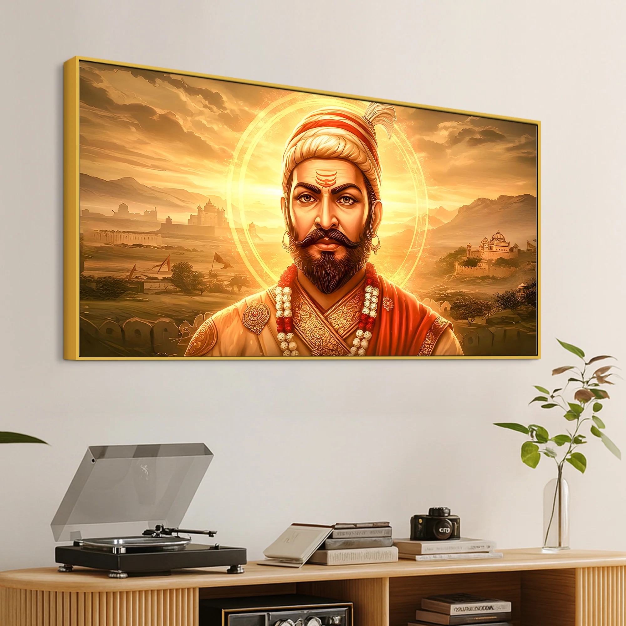 Royal Indian Chhatrapati Shivaji Maharaj Wall Art Painting - Image 5