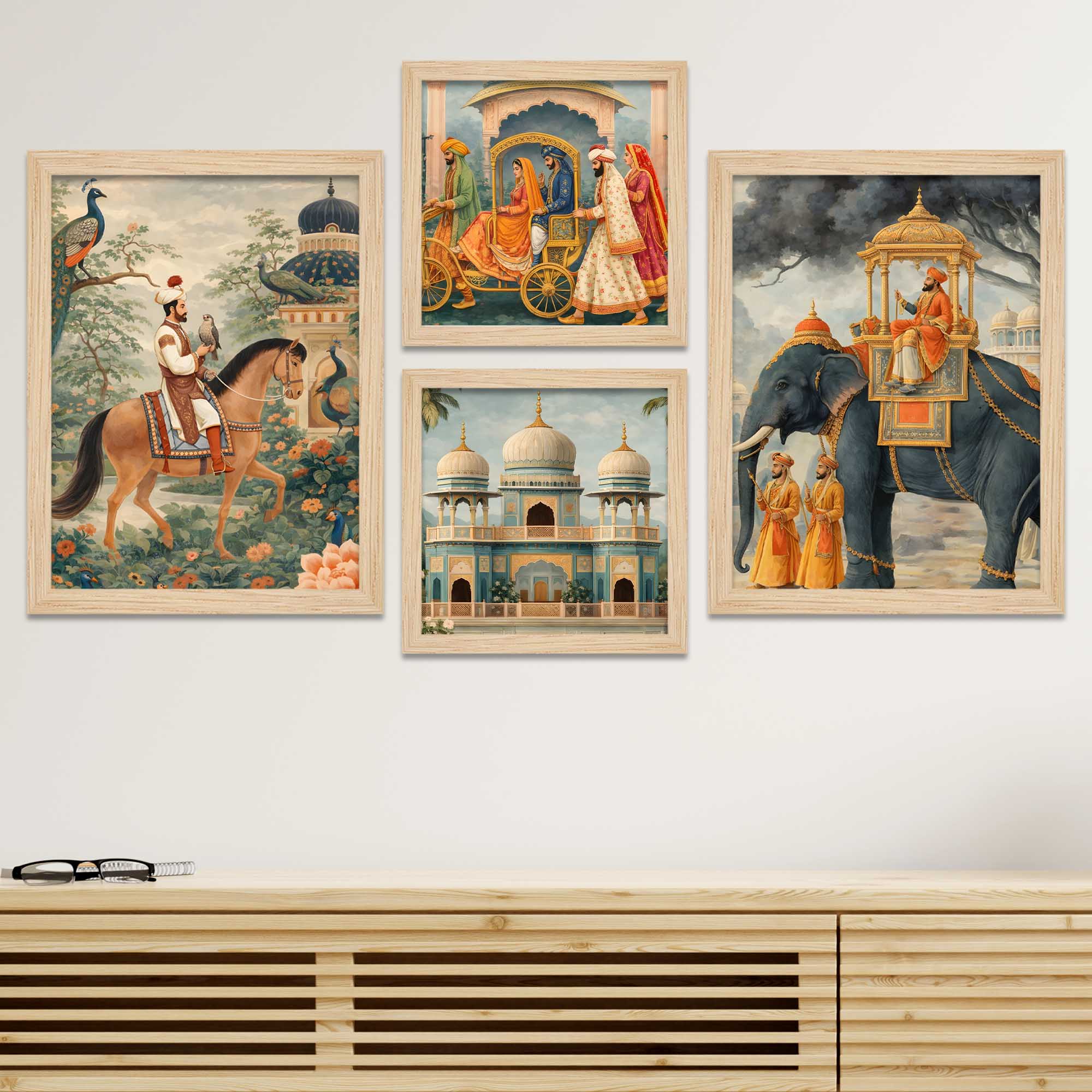 Royal Indian Maharaja Wall Frame Set of Four - Image 2