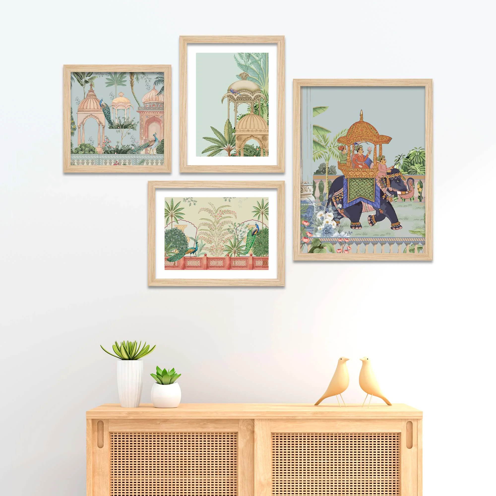 Royal Indian Palace Art Wall Frame Set of Four
