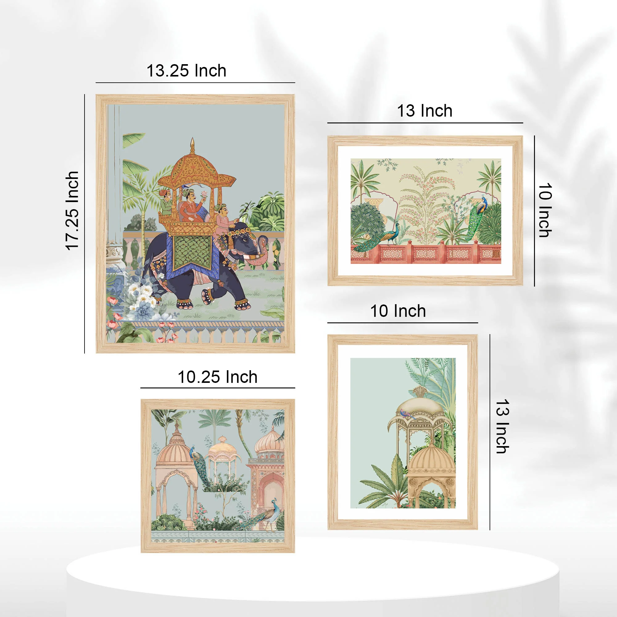 Royal Indian Palace Art Wall Frame Set of Four - Image 5