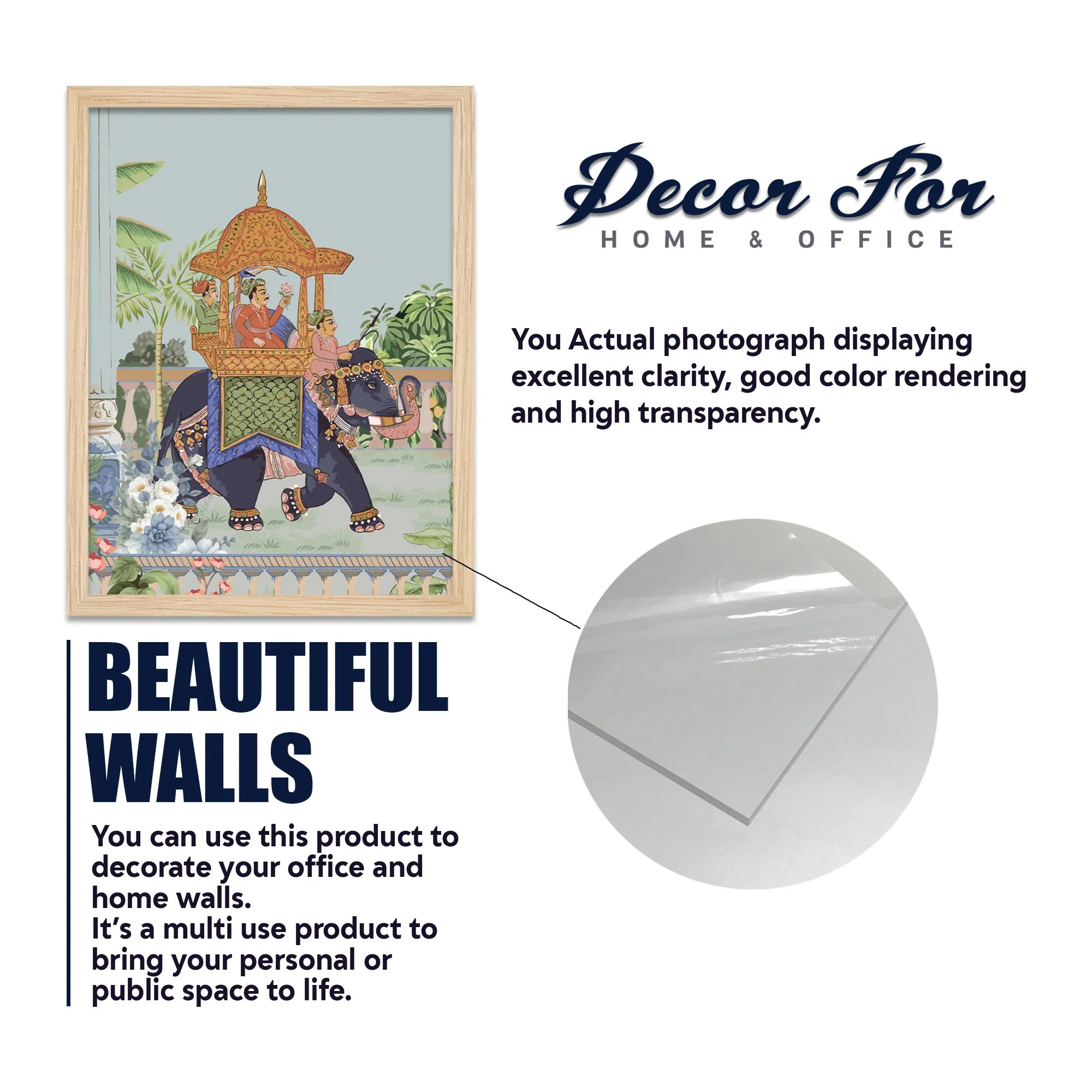 Royal Indian Palace Art Wall Frame Set of Four - Image 6