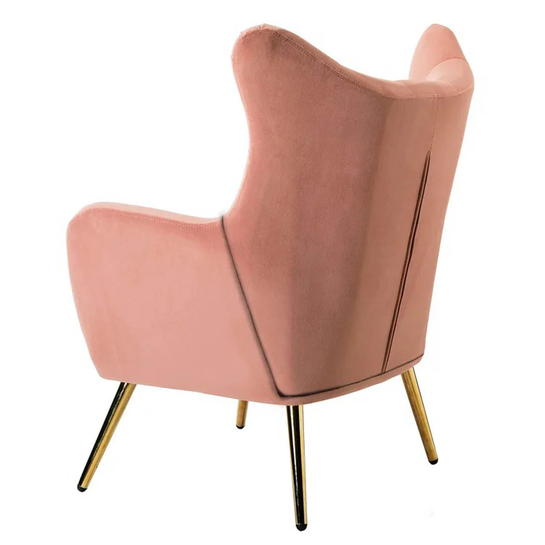 Royal Pink Comfortable Tufted Velvet Sofa Lounge Chair - Image 8