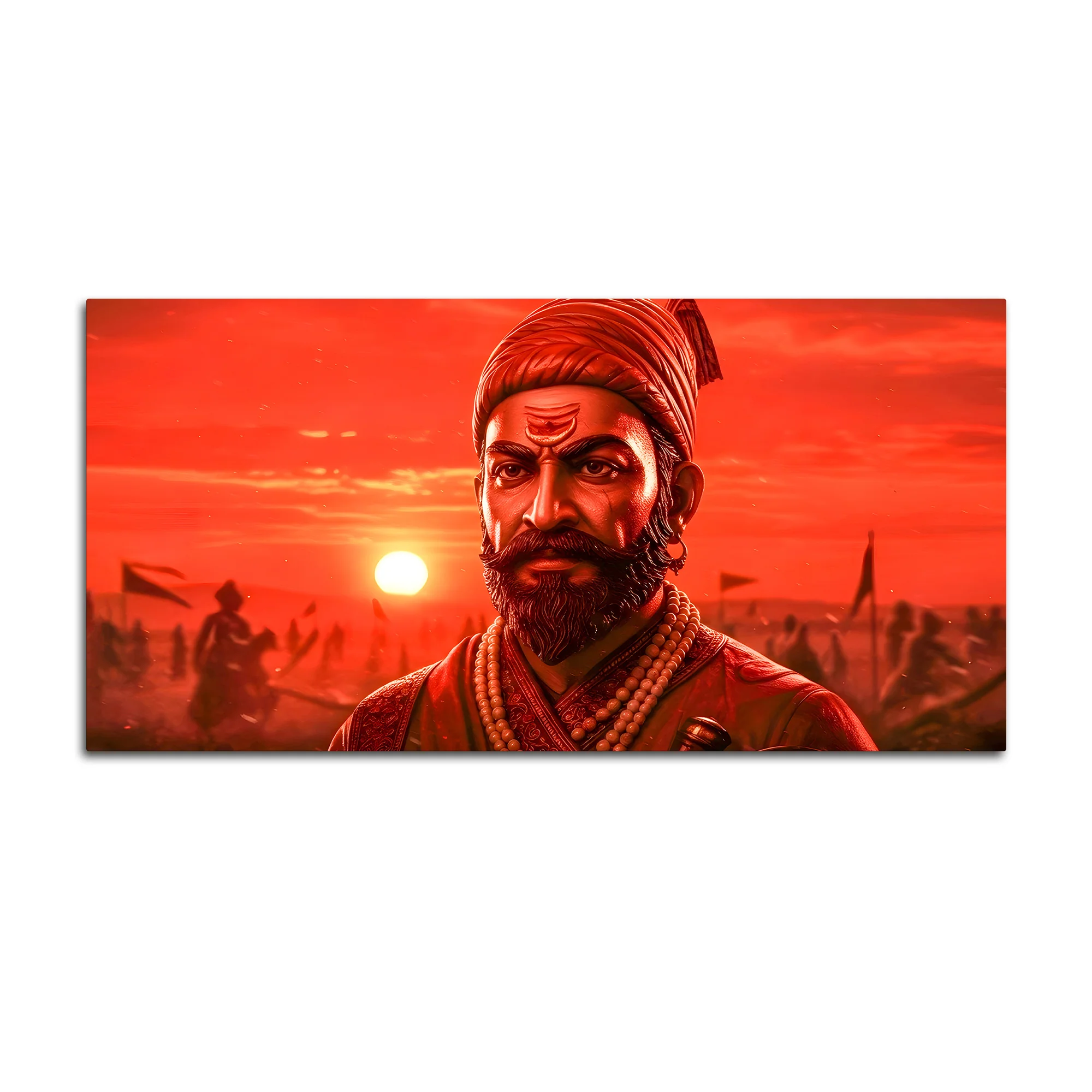 Royal Shivaji Maharaj Indian Wall Art Painting - Image 4