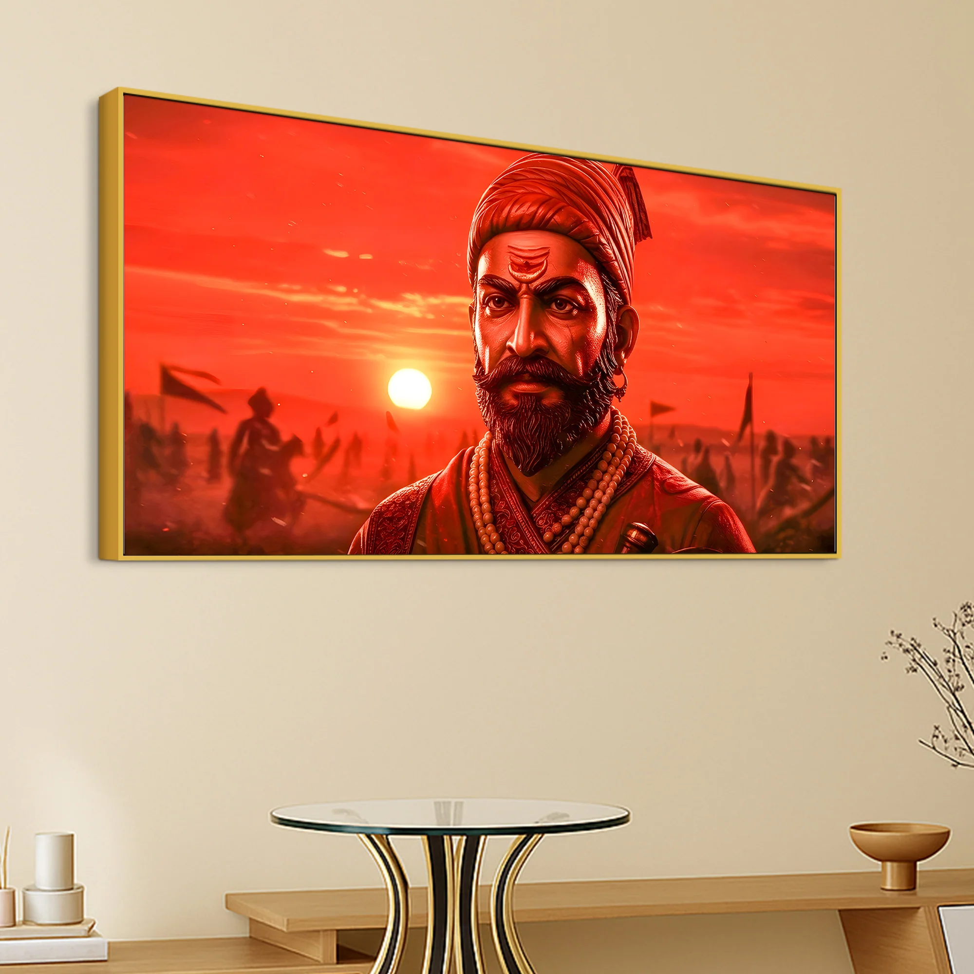 Royal Shivaji Maharaj Indian Wall Art Painting - Image 5