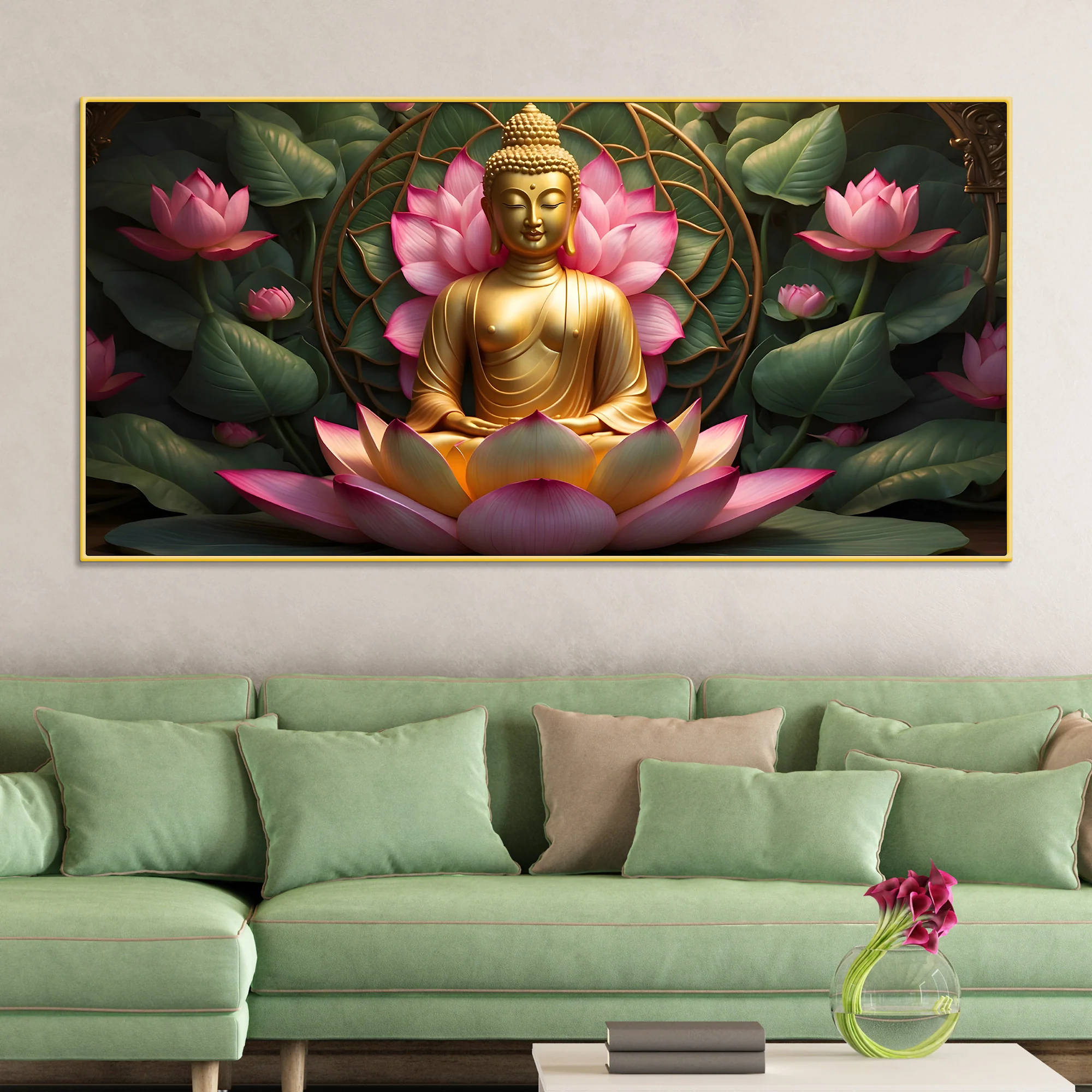 Sacred Gautam Buddha Painting for Home Decoration - Image 2