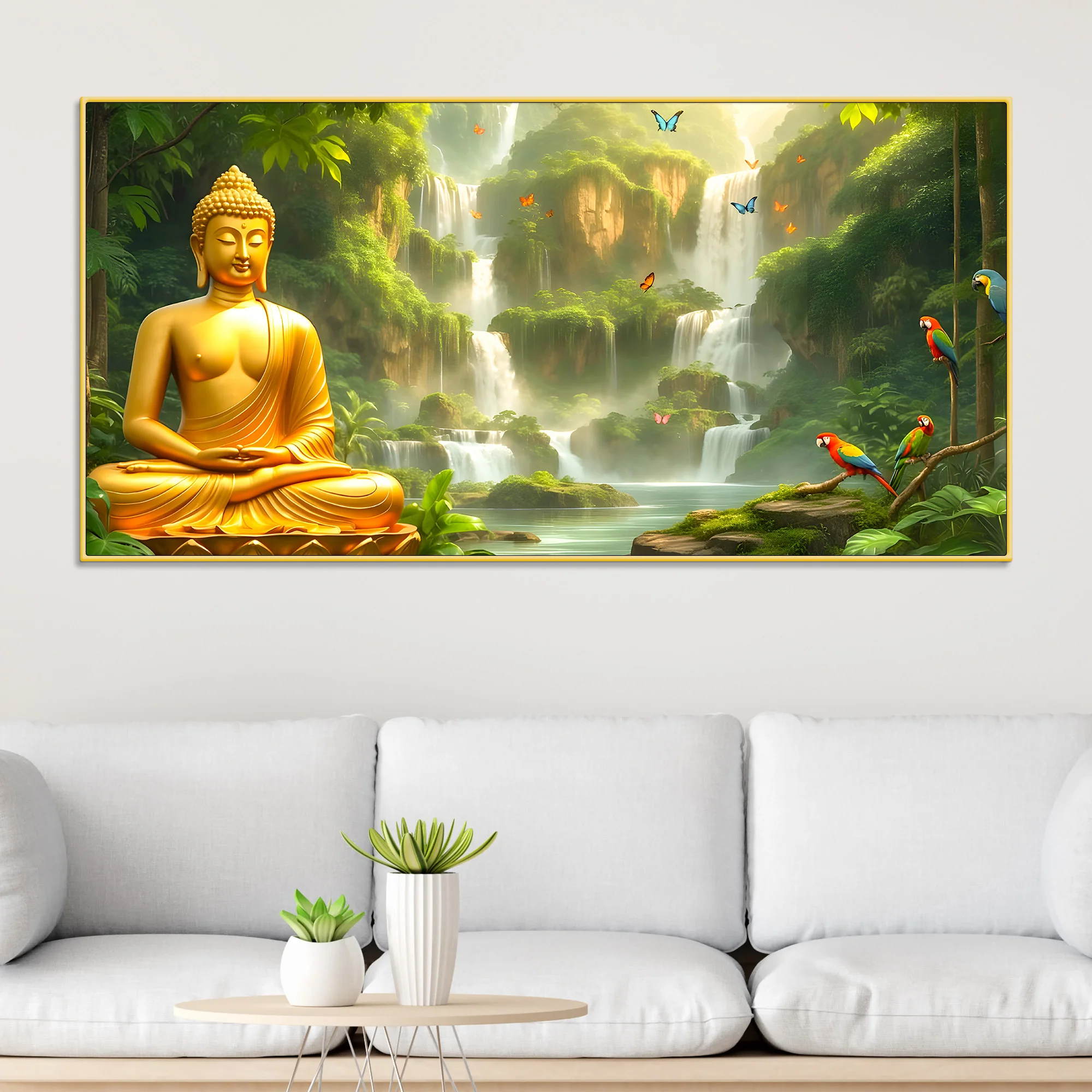 Sacred Gautam Buddha Painting for Modern Home Decoration - Image 2