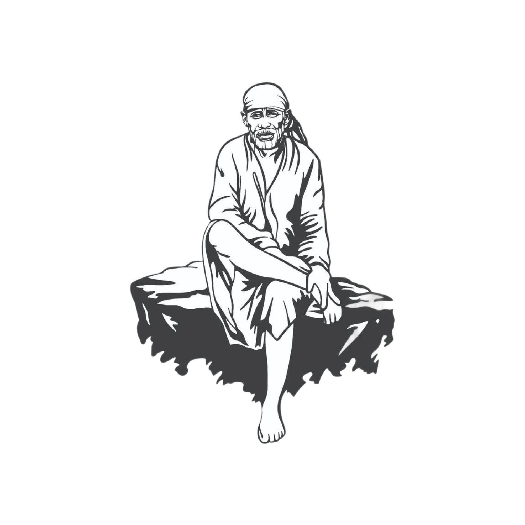 Sai Baba Metal Art Serenity Devotion Wall Decor - Image 3