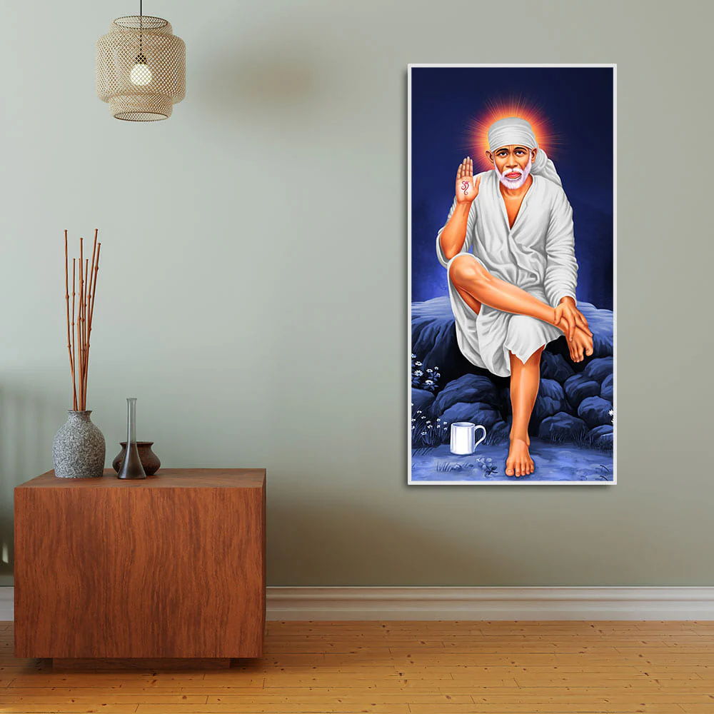 Sai Baba of Shirdi Premium Canvas Wall Painting - Image 3