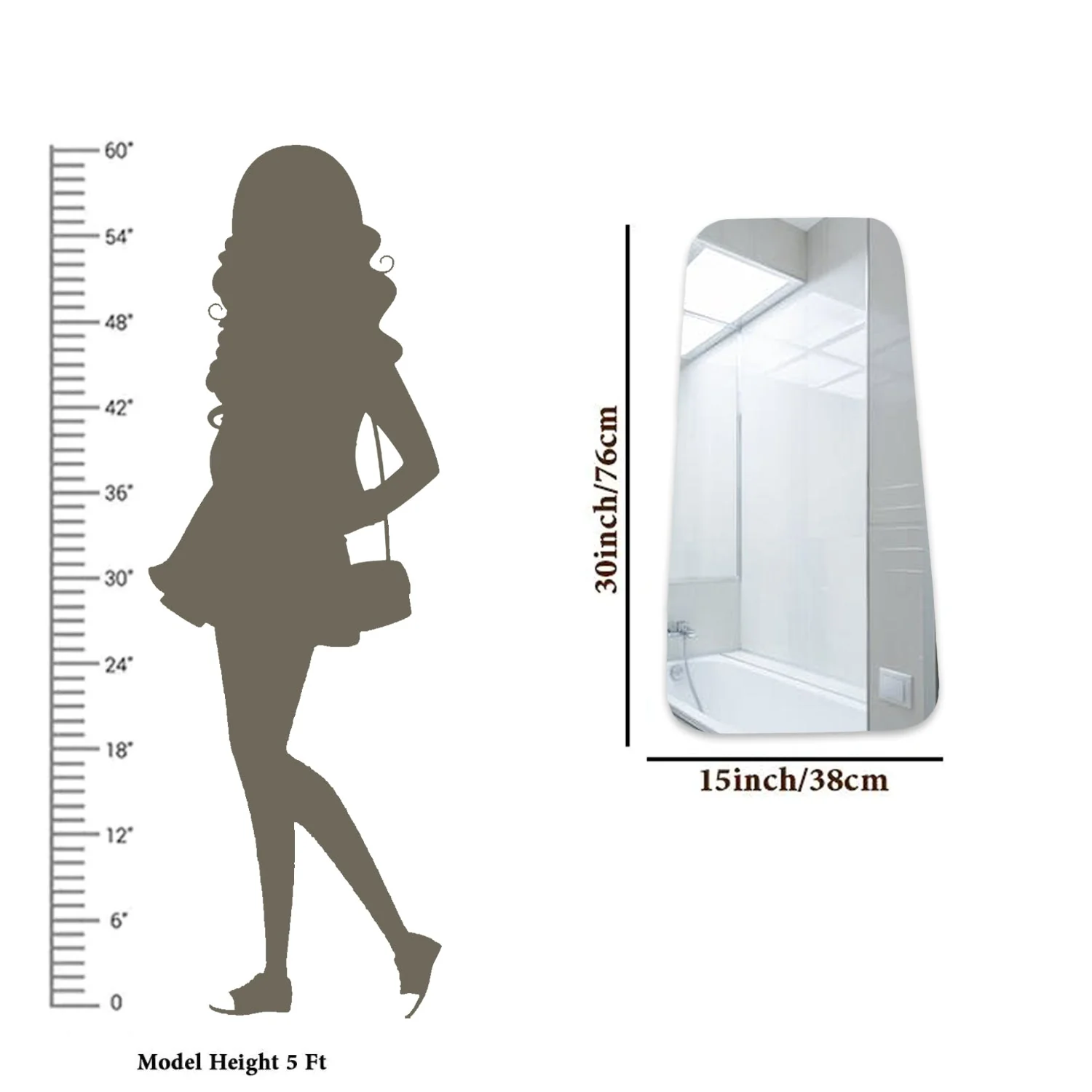 Scandinavian Frameless Beveled Tapered Shape Mirror - Image 4
