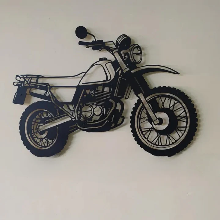 Scrambler Style Motorcycle Metal Wall Art - Image 3