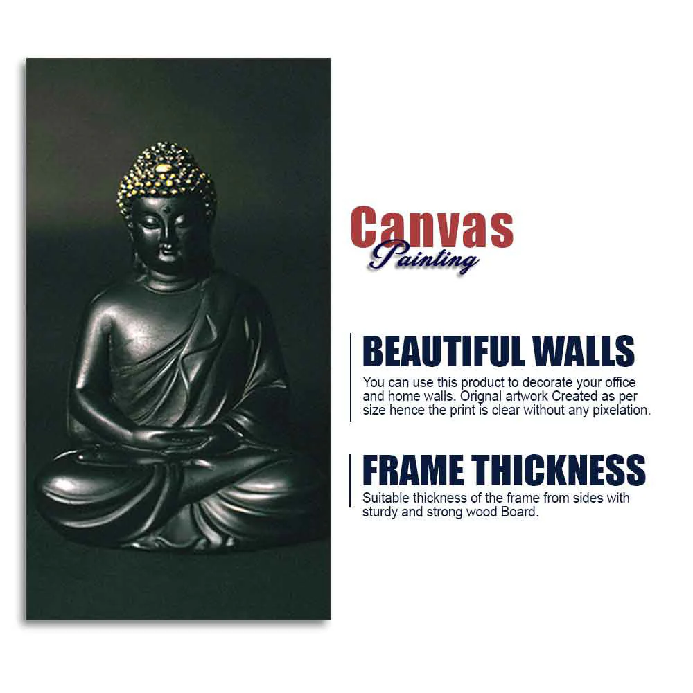 Sculpture of Gautam Buddha Canvas Wall Painting - Image 8