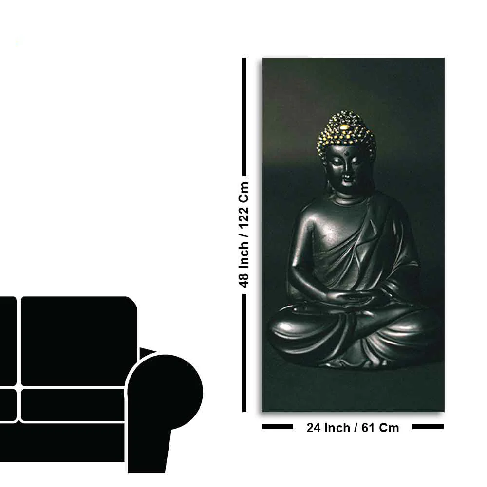 Sculpture of Gautam Buddha Canvas Wall Painting - Image 9
