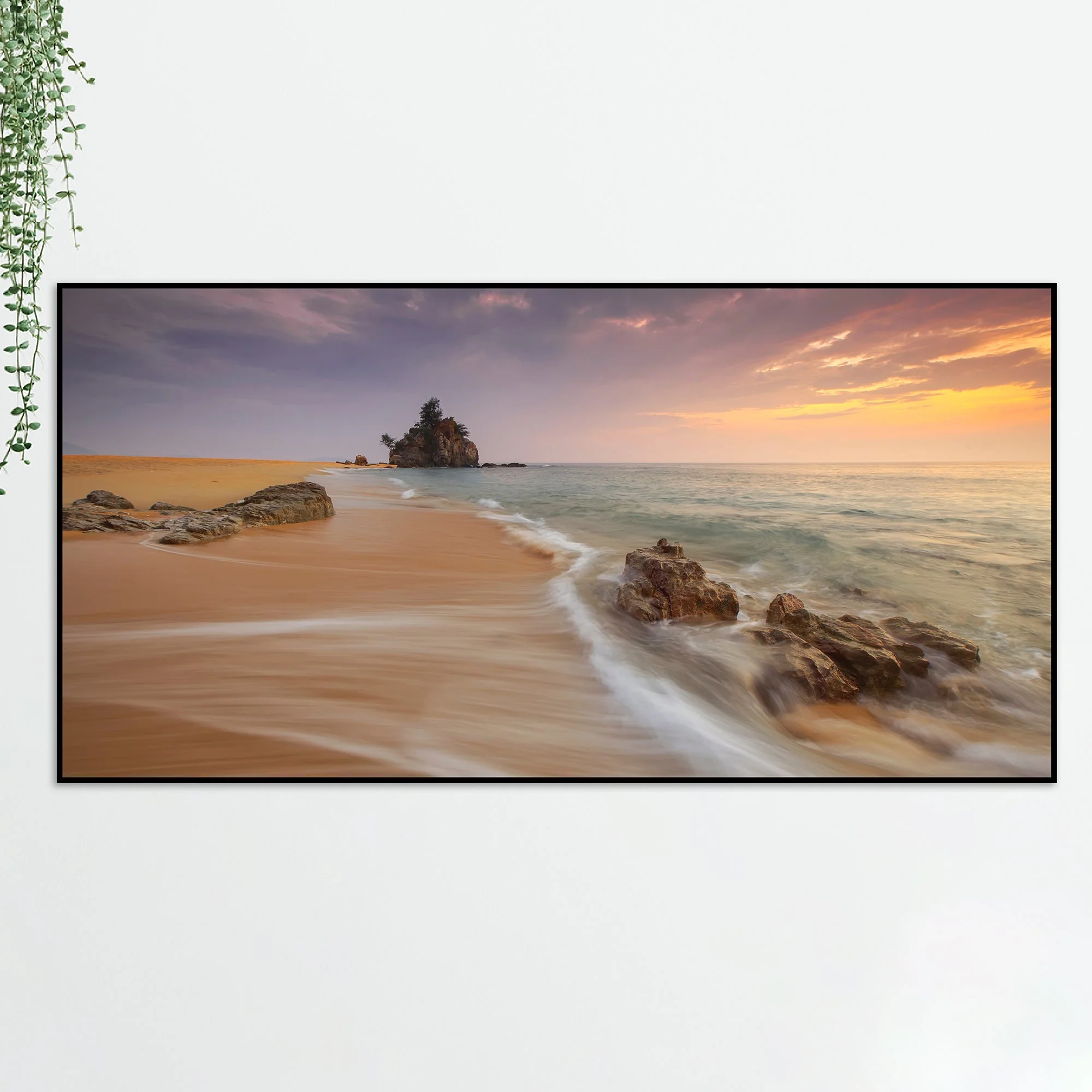 Sea Bay Sunset Colorful Frame Wall Painting - Image 7