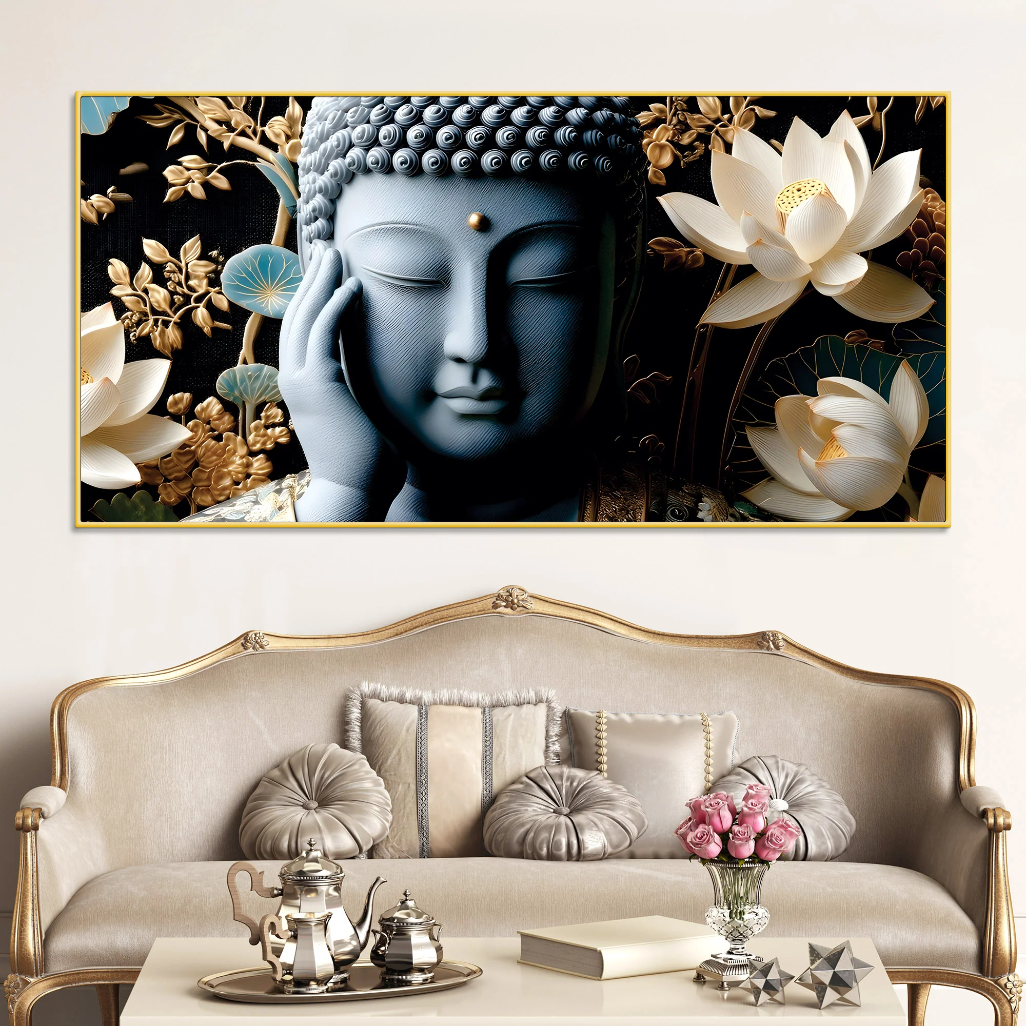 Serene Buddha Painting for Peaceful Home Decor