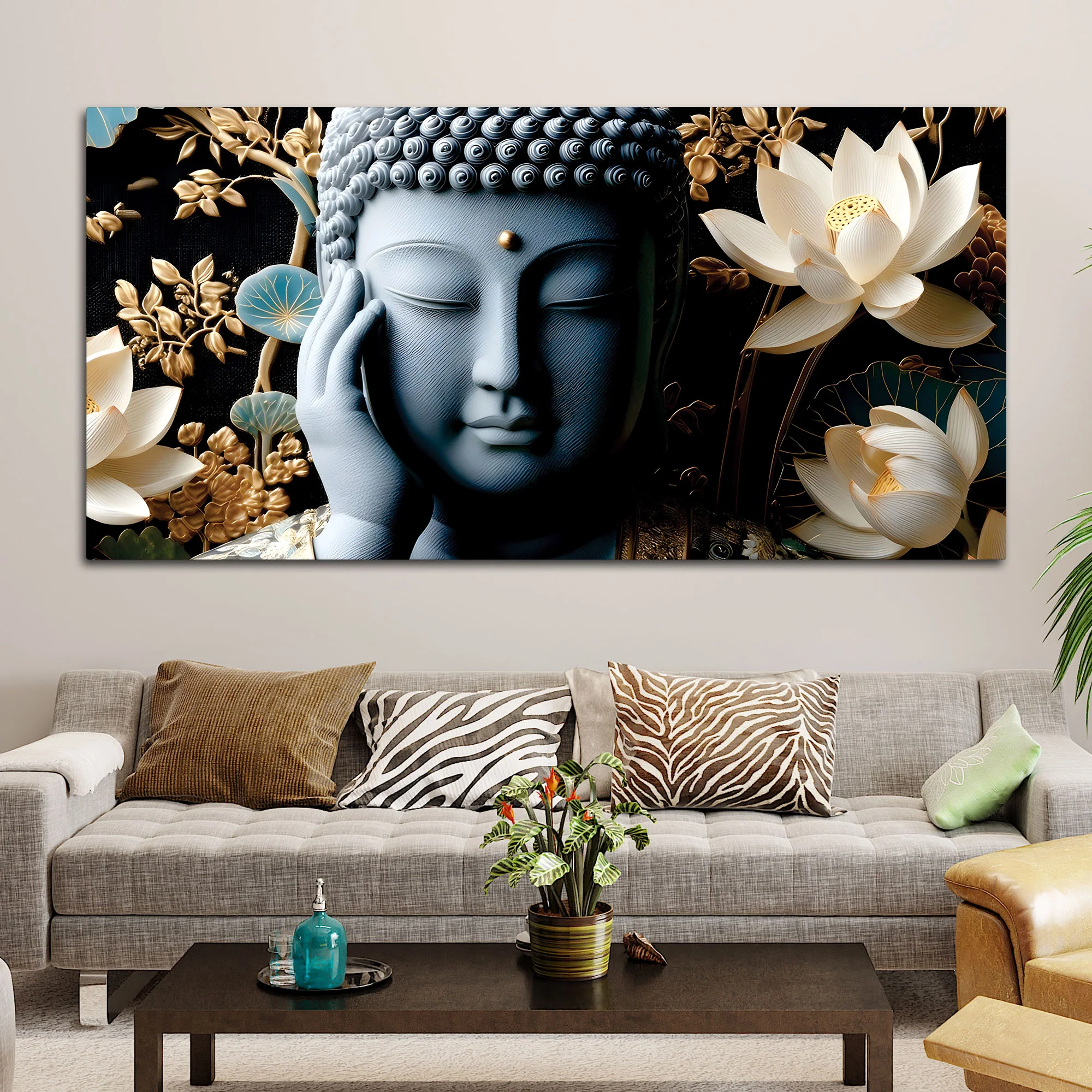 Serene Buddha Painting for Peaceful Home Decor - Image 3