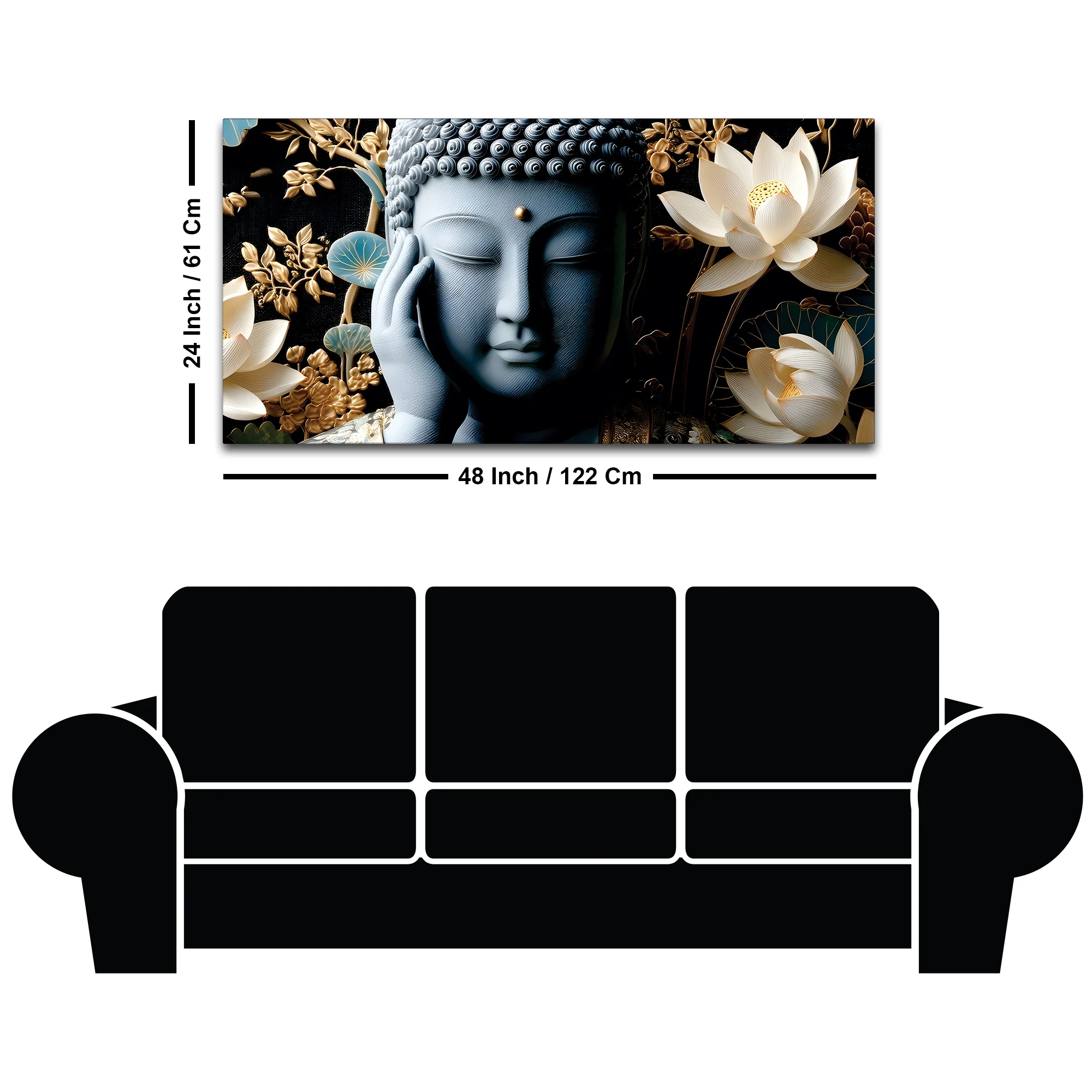Serene Buddha Painting for Peaceful Home Decor - Image 8