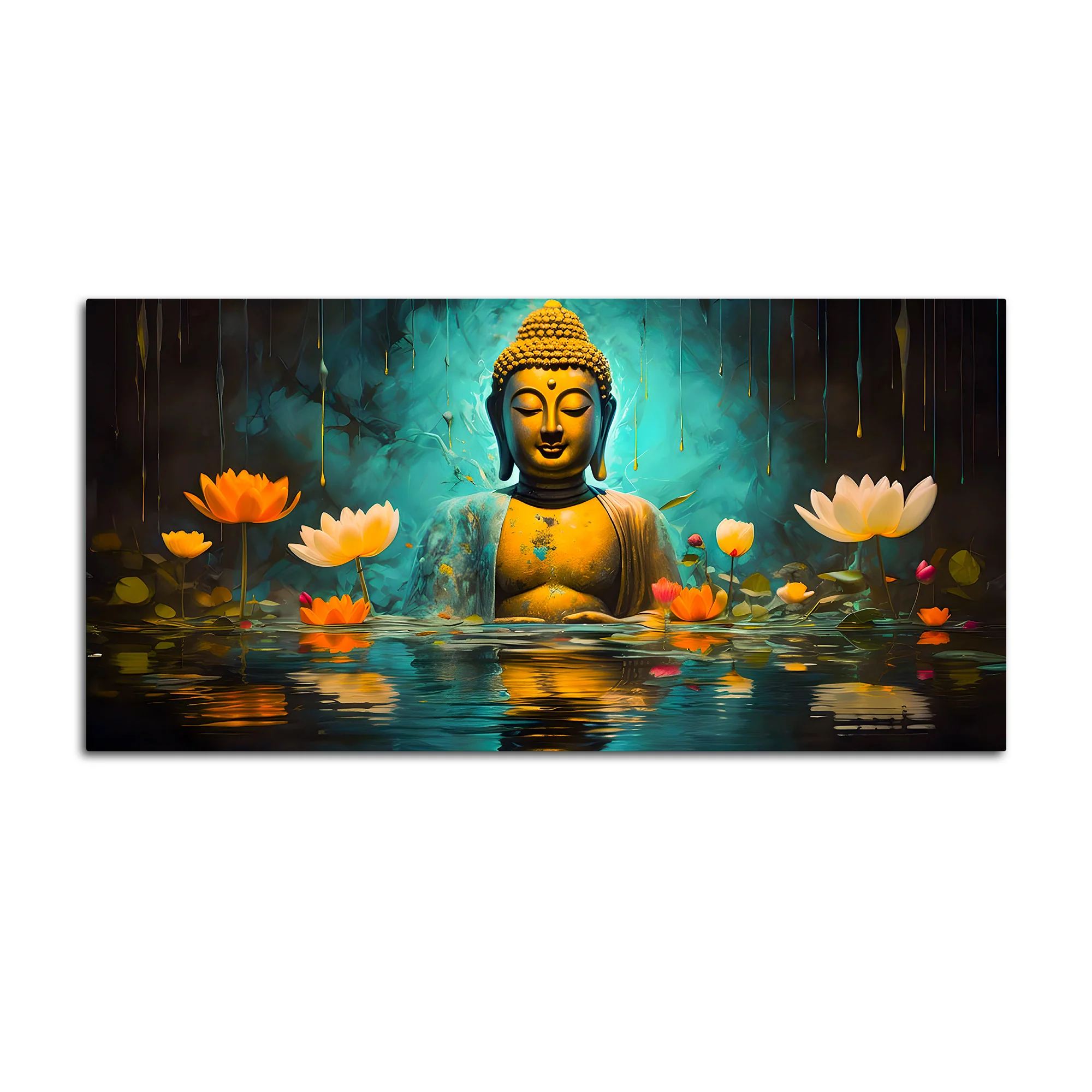 Serene Buddha Wall Painting Canvas for Living Room Décor - Image 4