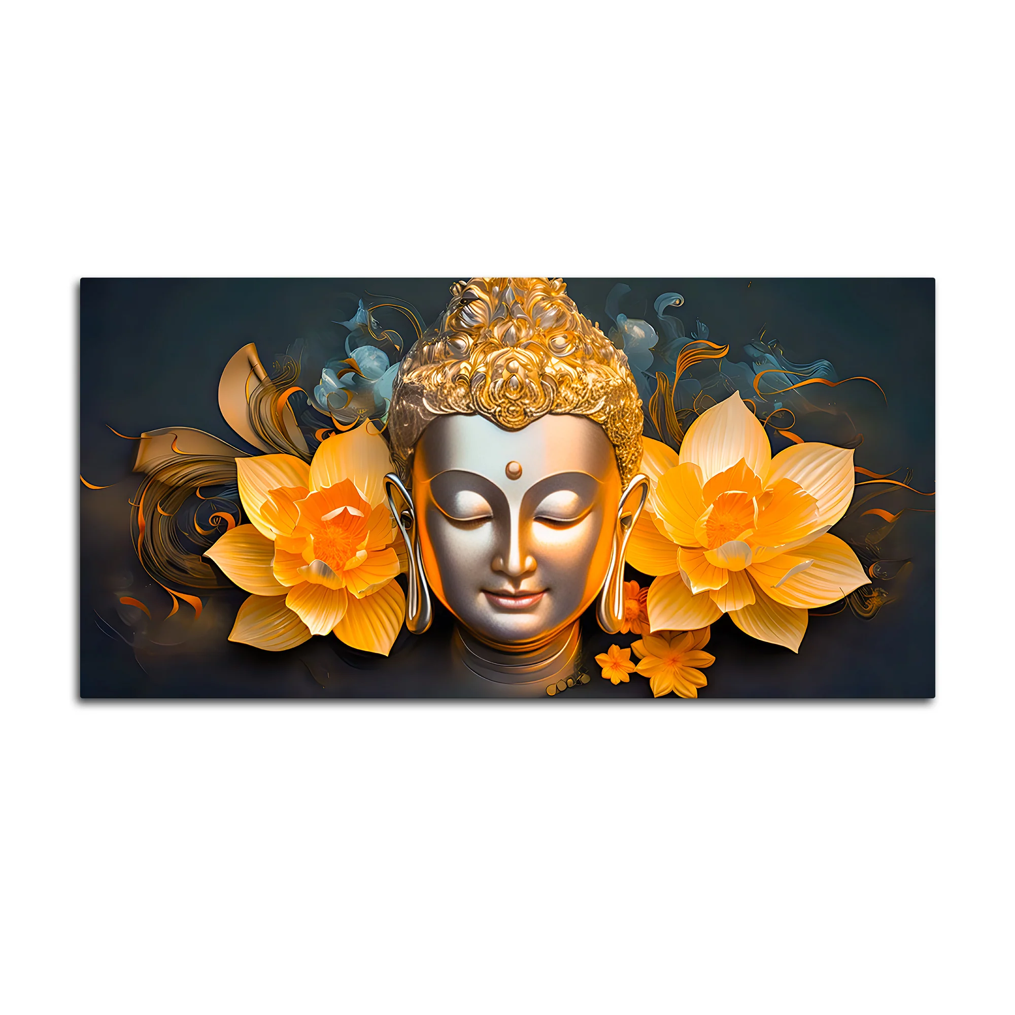 Serene Buddha Wall Painting for Peaceful Home Decor - Image 4