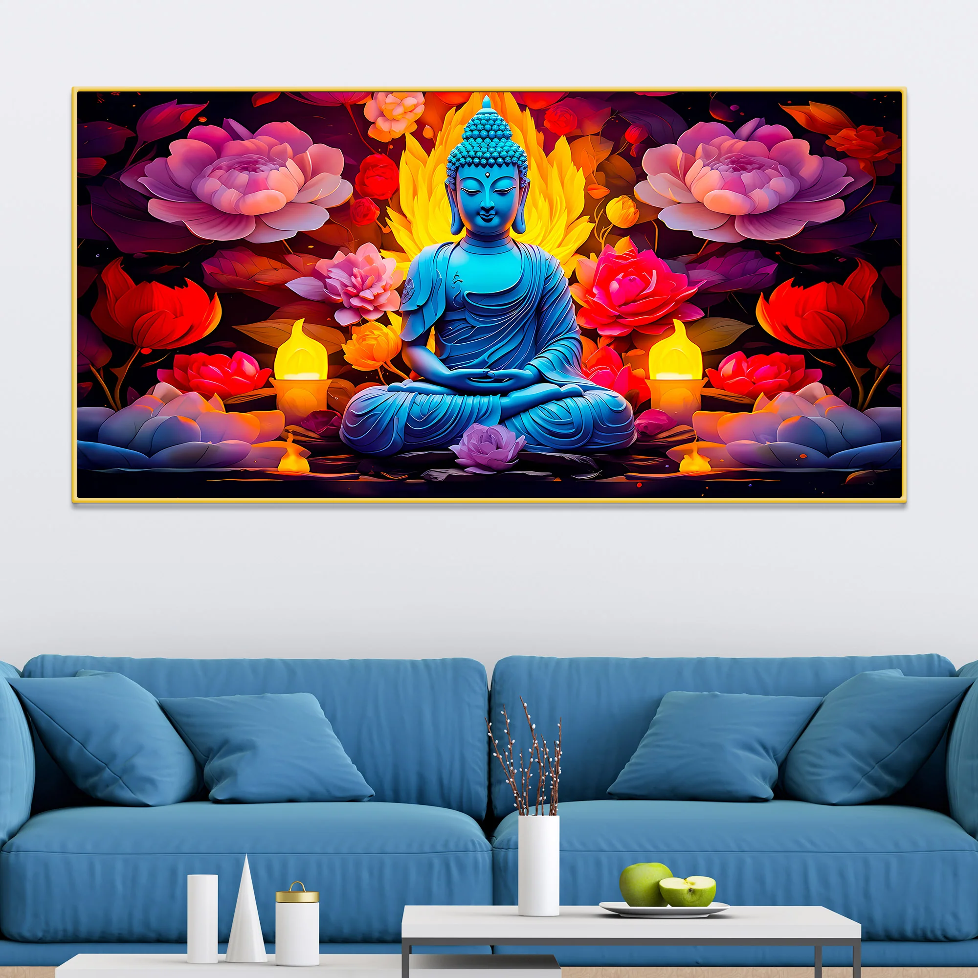 Serenity Buddha Canvas Wall Painting for Peaceful Home Decor - Image 2
